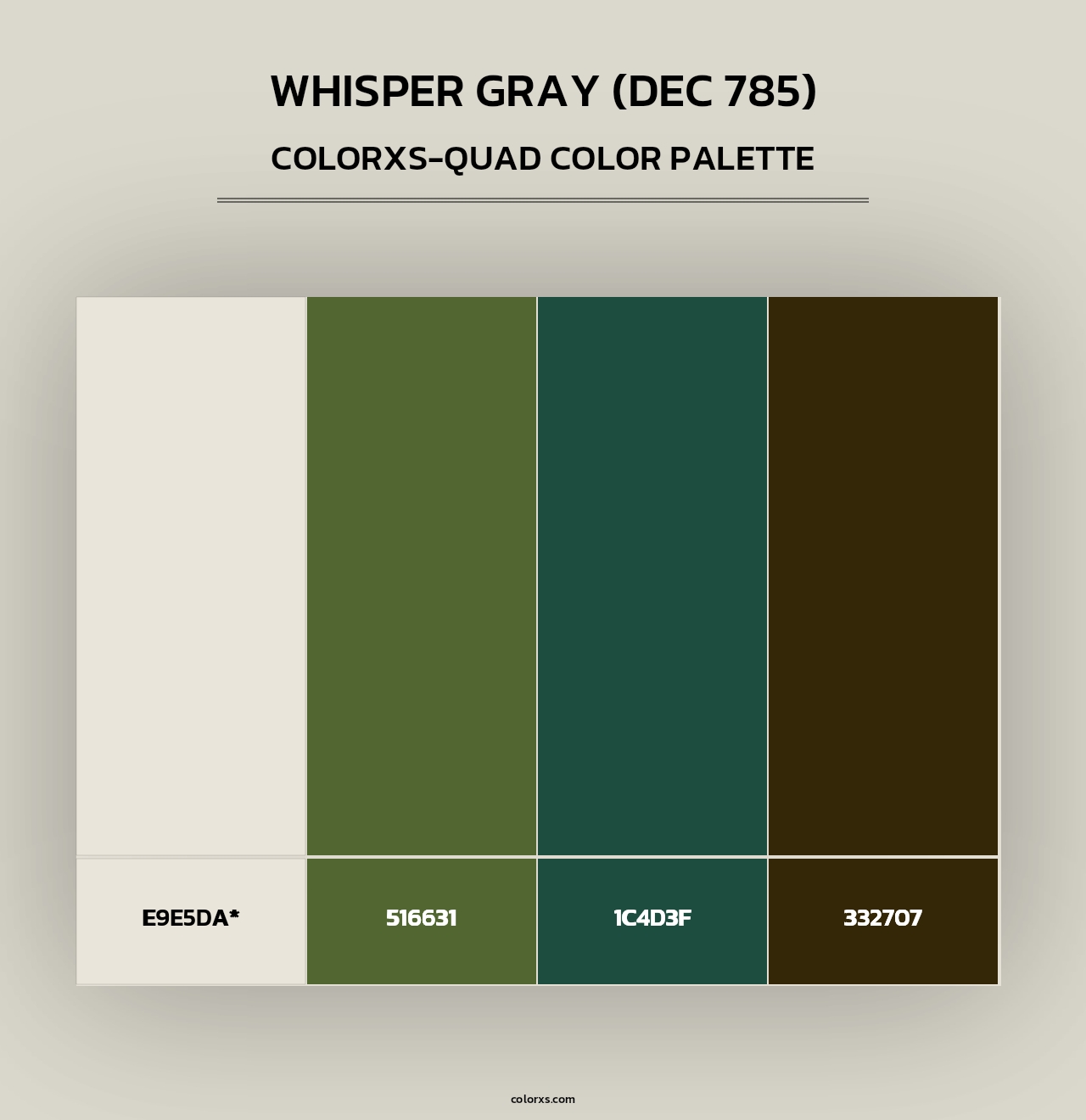 Whisper Gray (DEC 785) - Colorxs Quad Palette