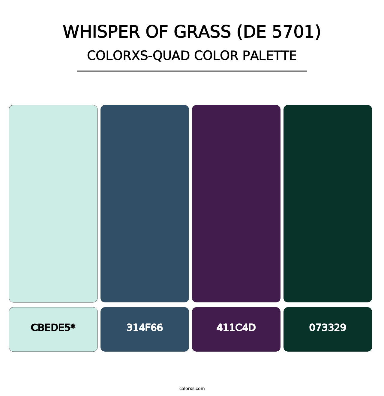 Whisper of Grass (DE 5701) - Colorxs Quad Palette