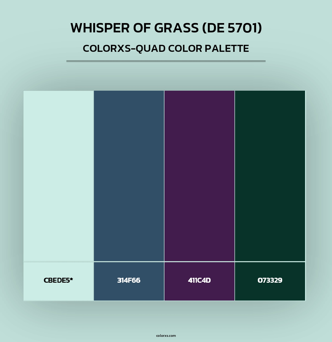 Whisper of Grass (DE 5701) - Colorxs Quad Palette