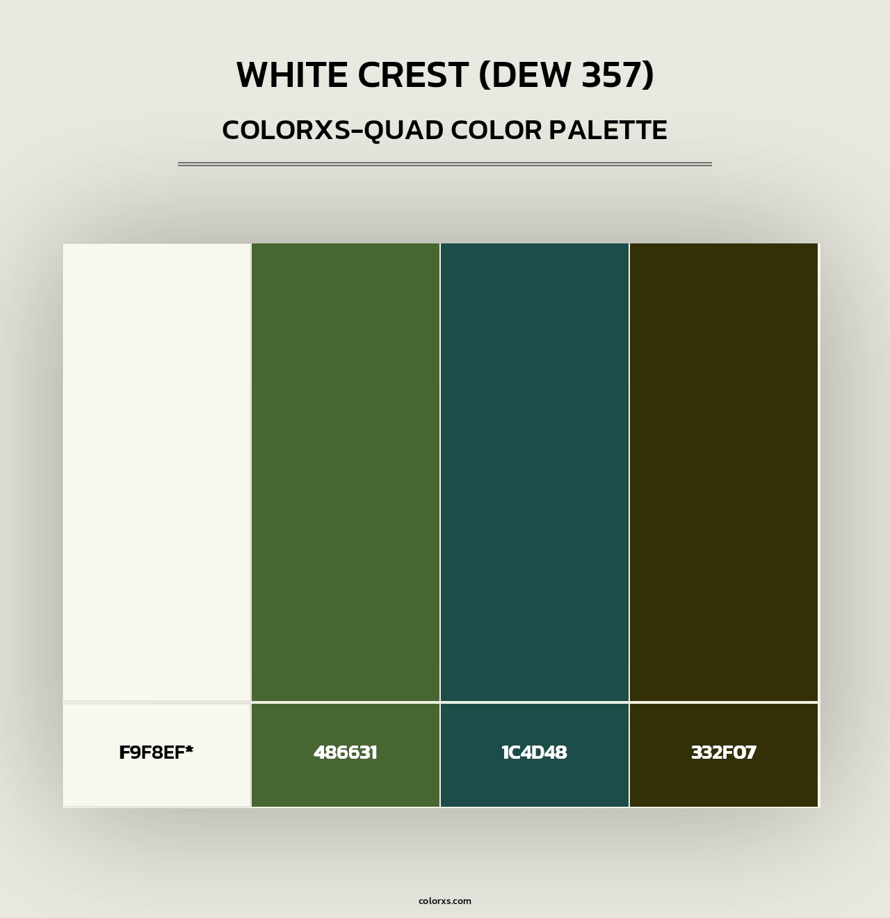 White Crest (DEW 357) - Colorxs Quad Palette