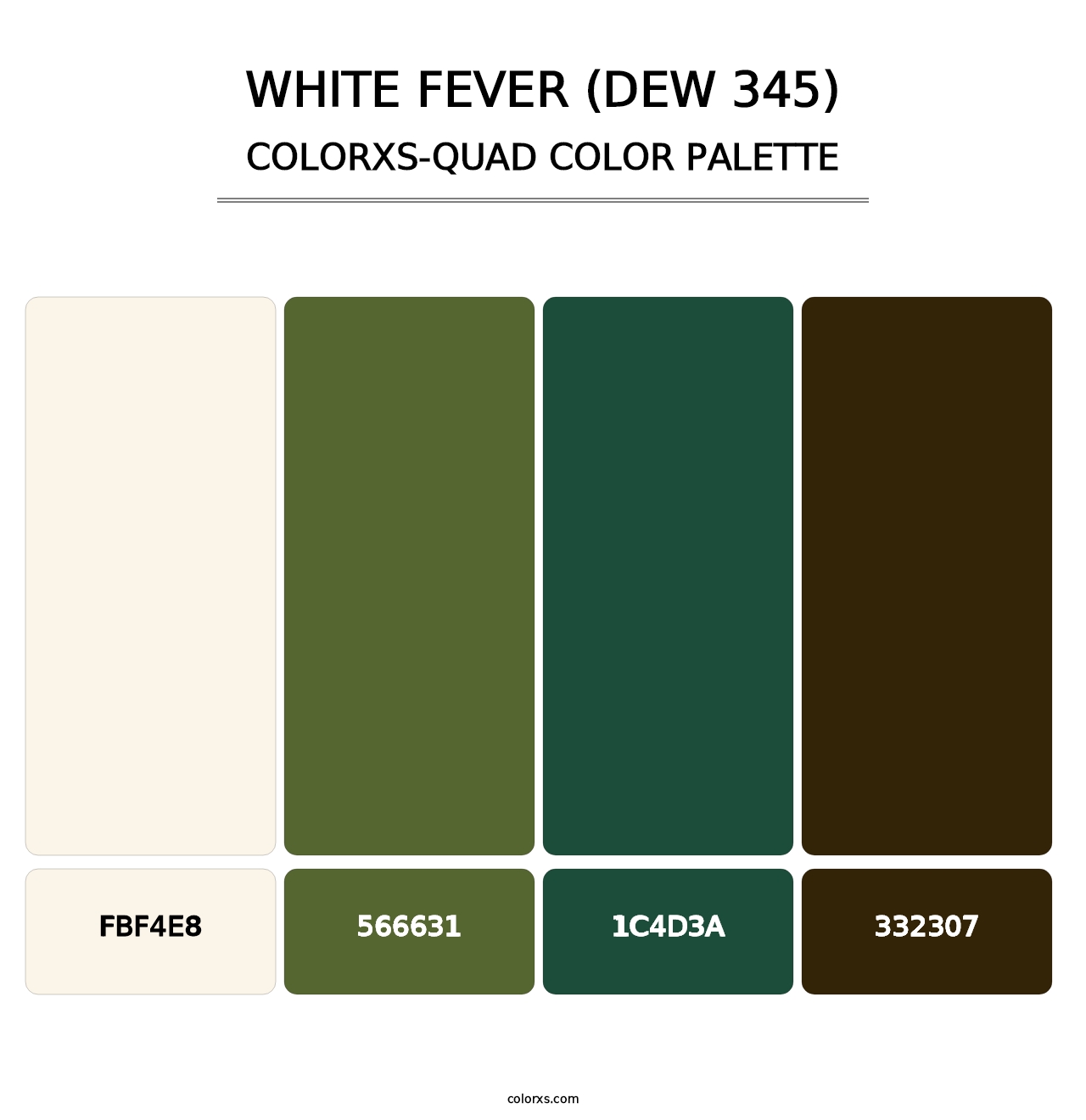 White Fever (DEW 345) - Colorxs Quad Palette