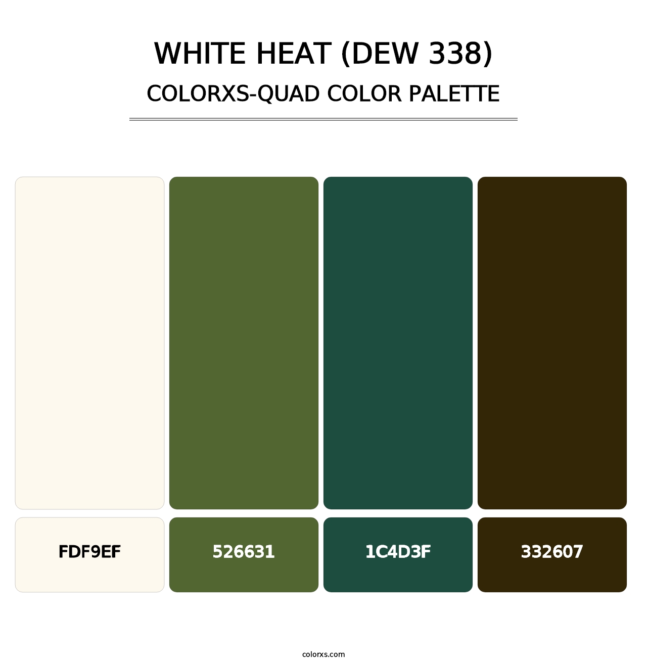 White Heat (DEW 338) - Colorxs Quad Palette