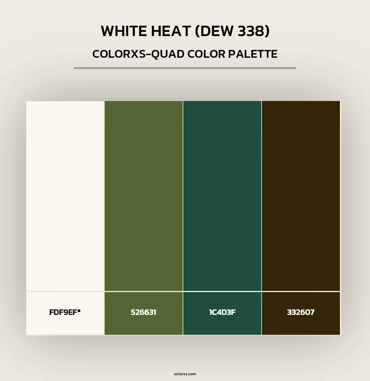 White Heat (DEW 338) - Colorxs Quad Palette