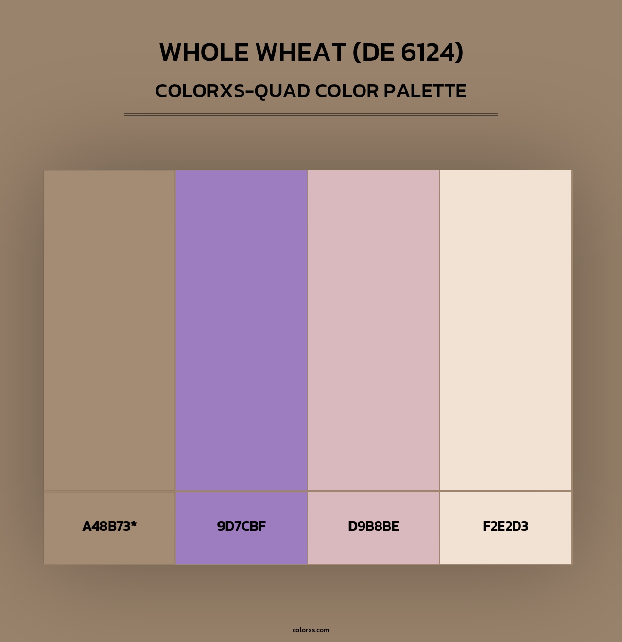 Whole Wheat (DE 6124) - Colorxs Quad Palette
