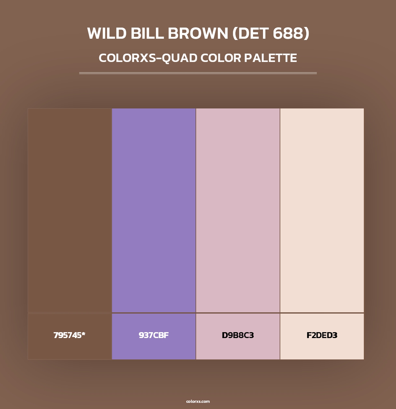 Wild Bill Brown (DET 688) - Colorxs Quad Palette