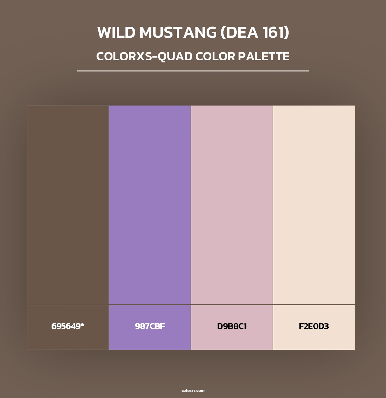 Wild Mustang (DEA 161) - Colorxs Quad Palette