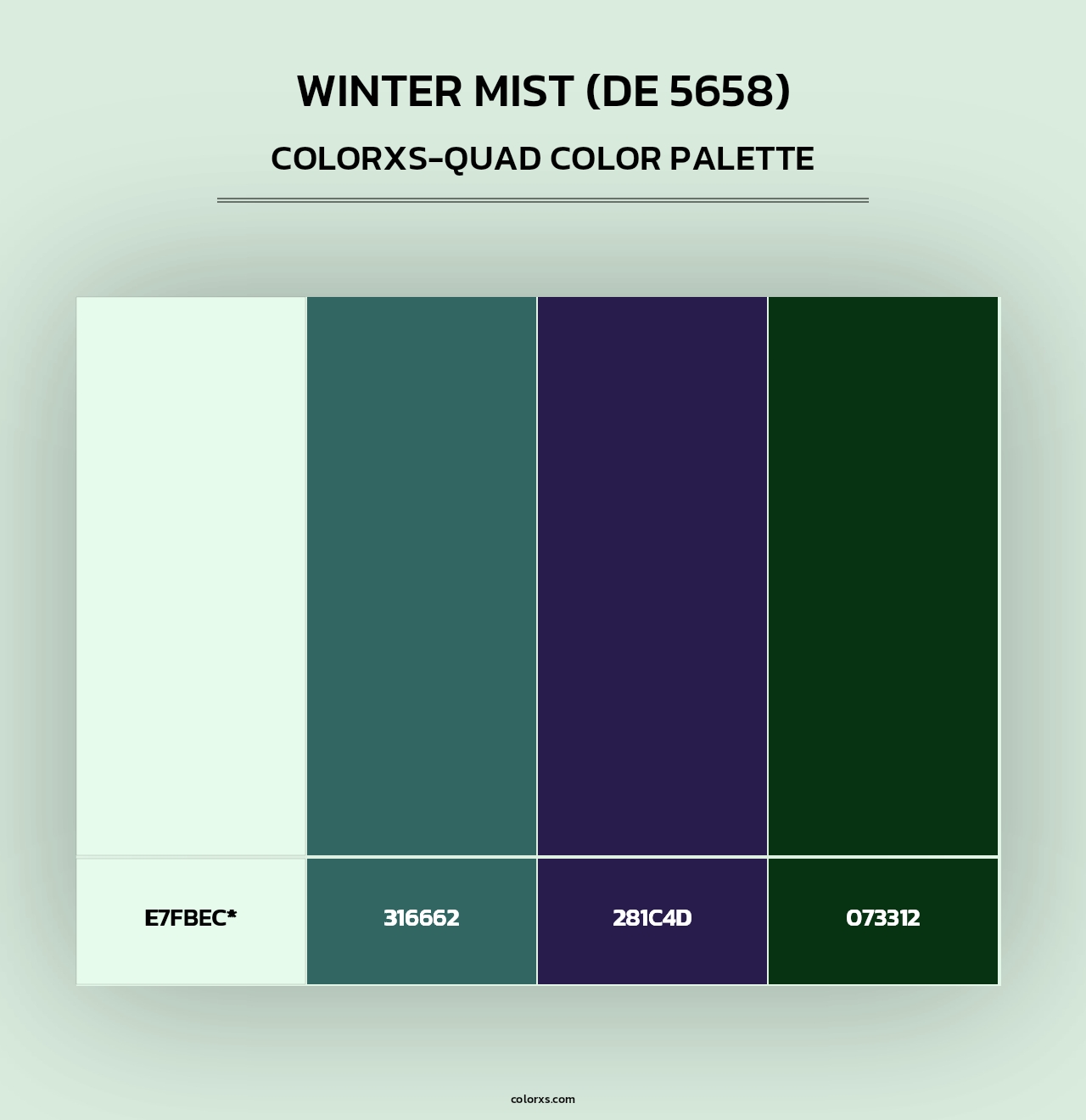 Winter Mist (DE 5658) - Colorxs Quad Palette