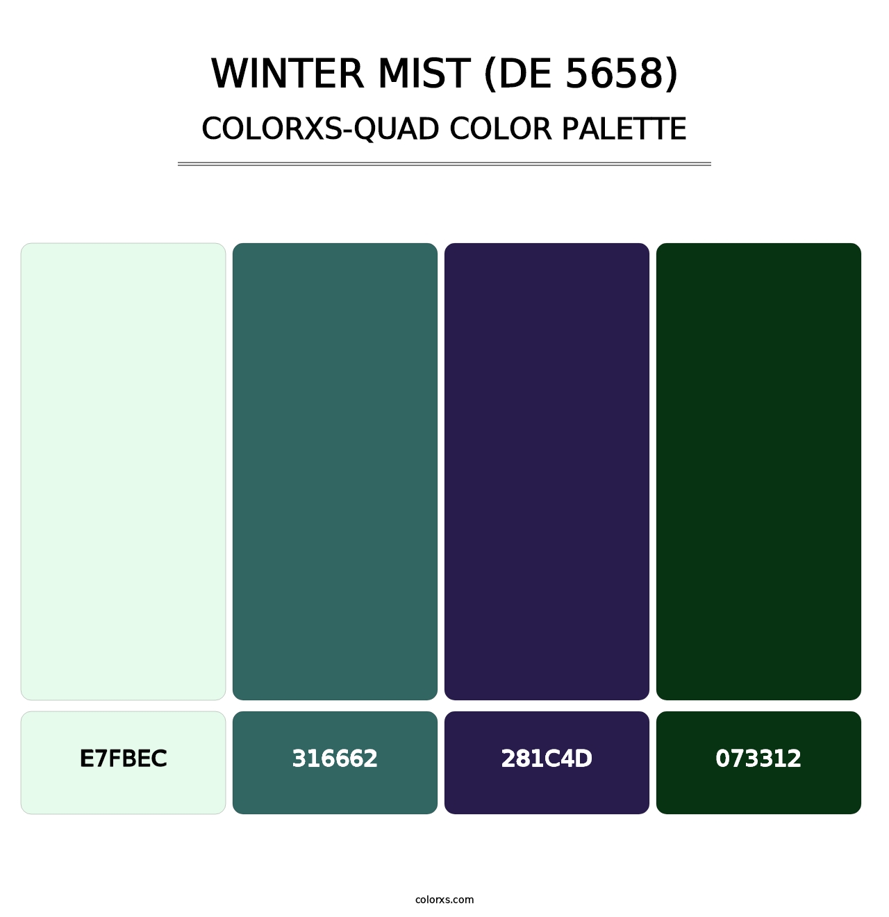 Winter Mist (DE 5658) - Colorxs Quad Palette
