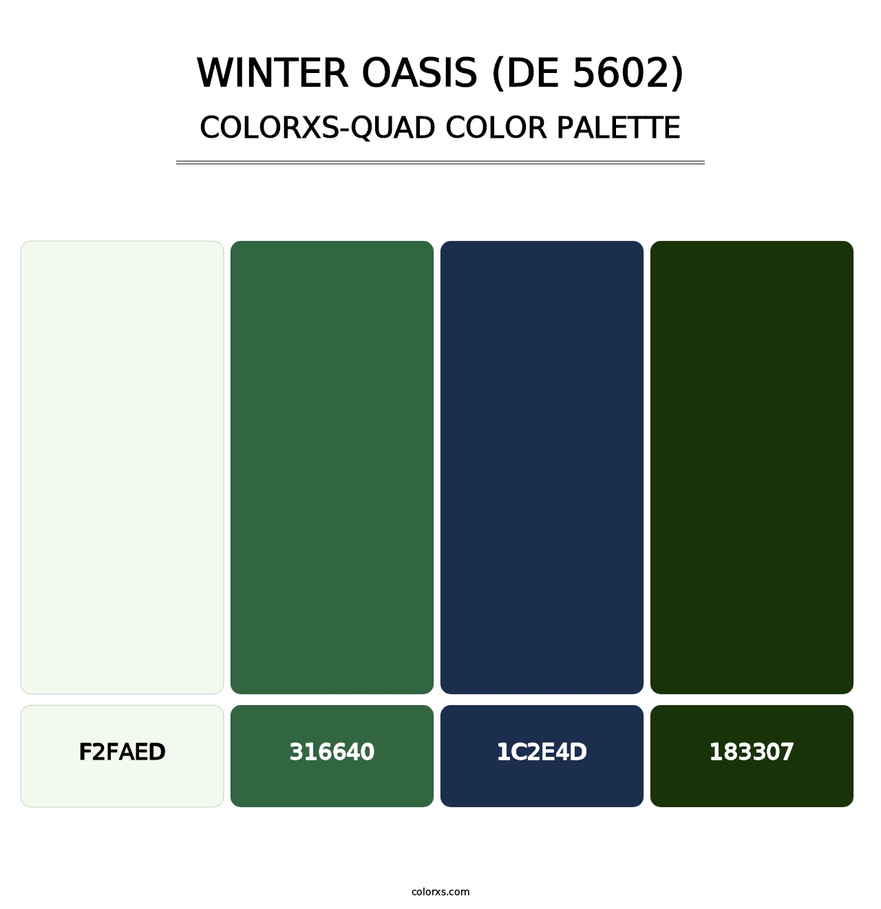 Winter Oasis (DE 5602) - Colorxs Quad Palette