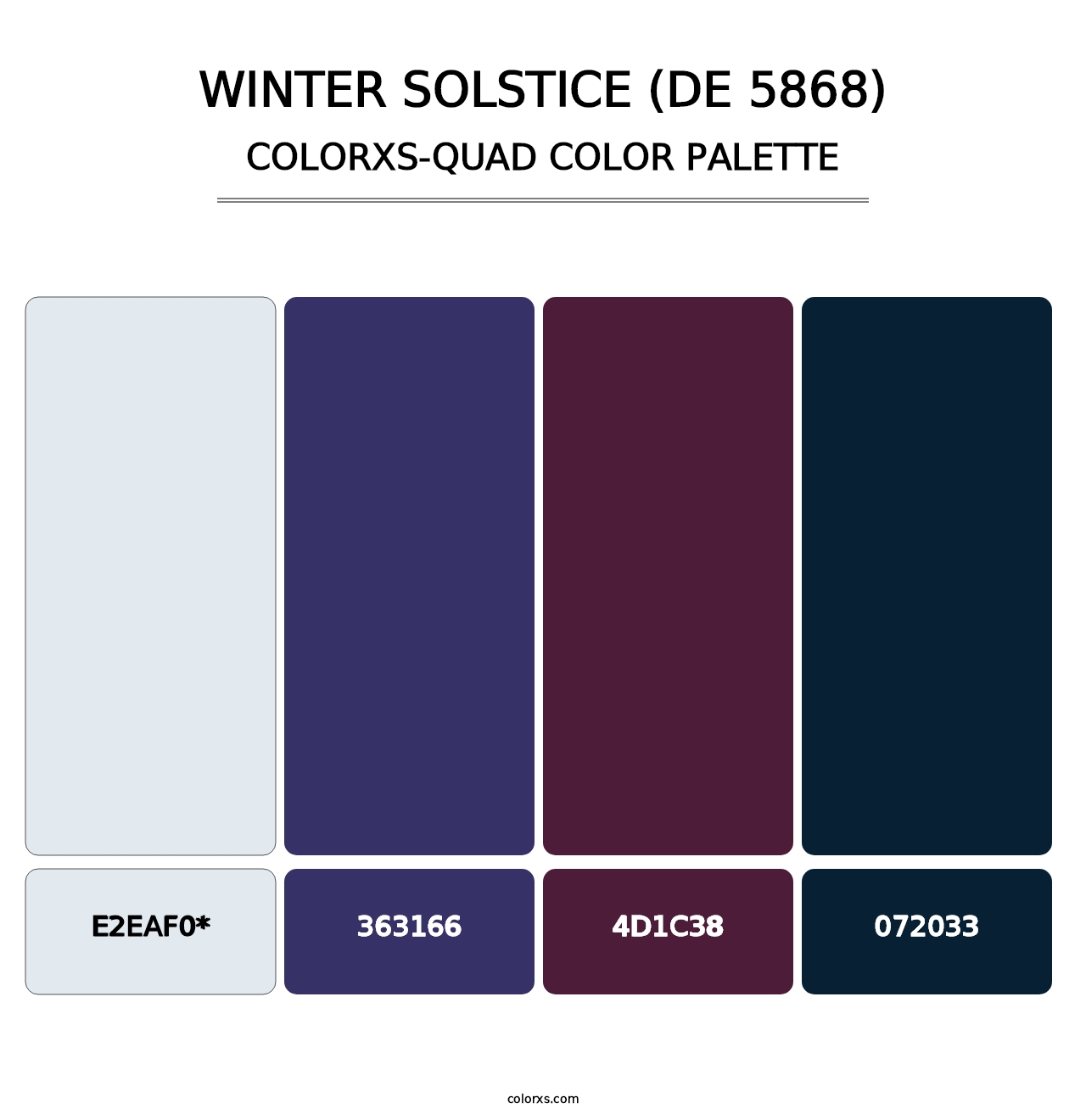 Winter Solstice (DE 5868) - Colorxs Quad Palette