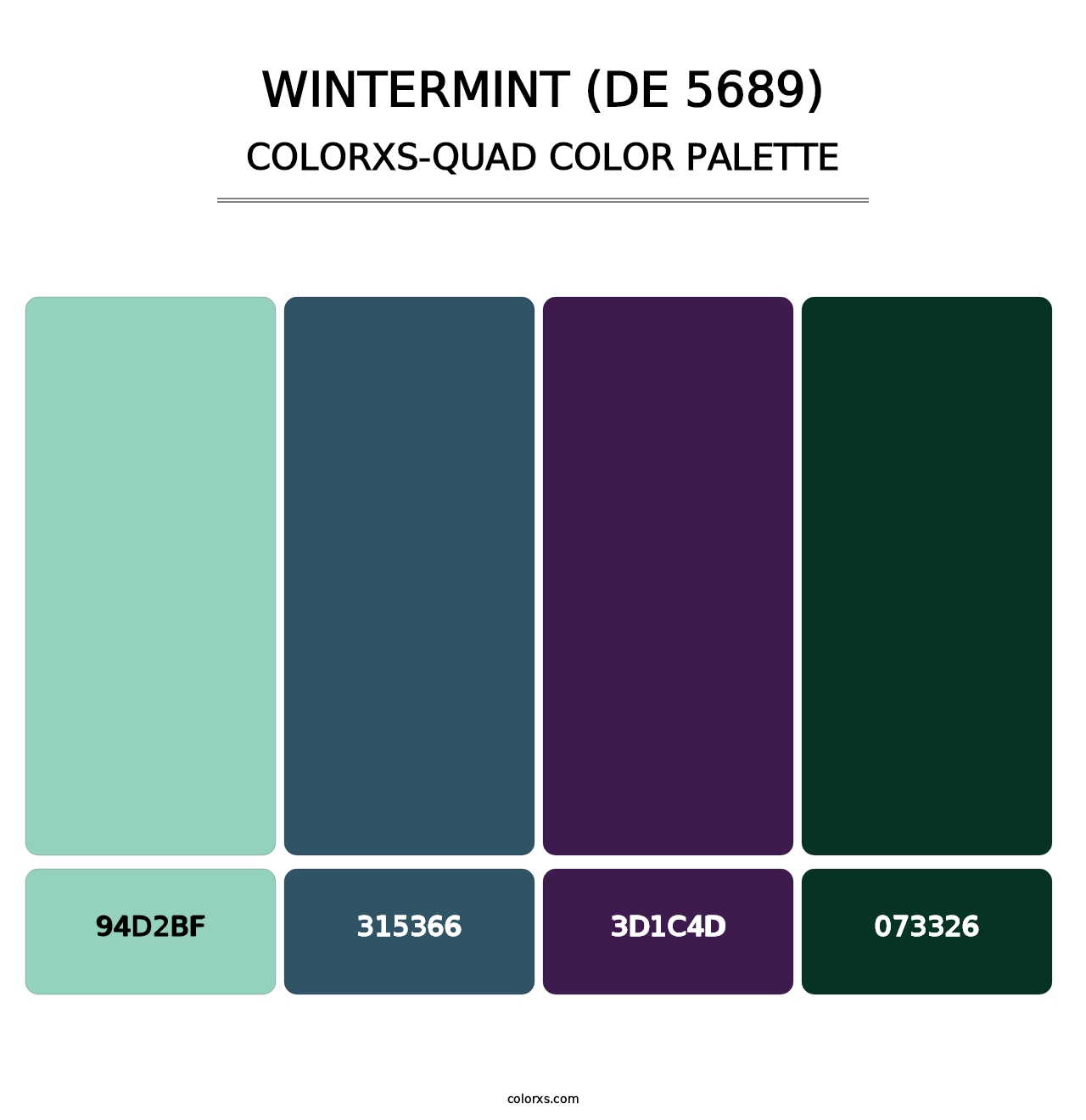 Wintermint (DE 5689) - Colorxs Quad Palette