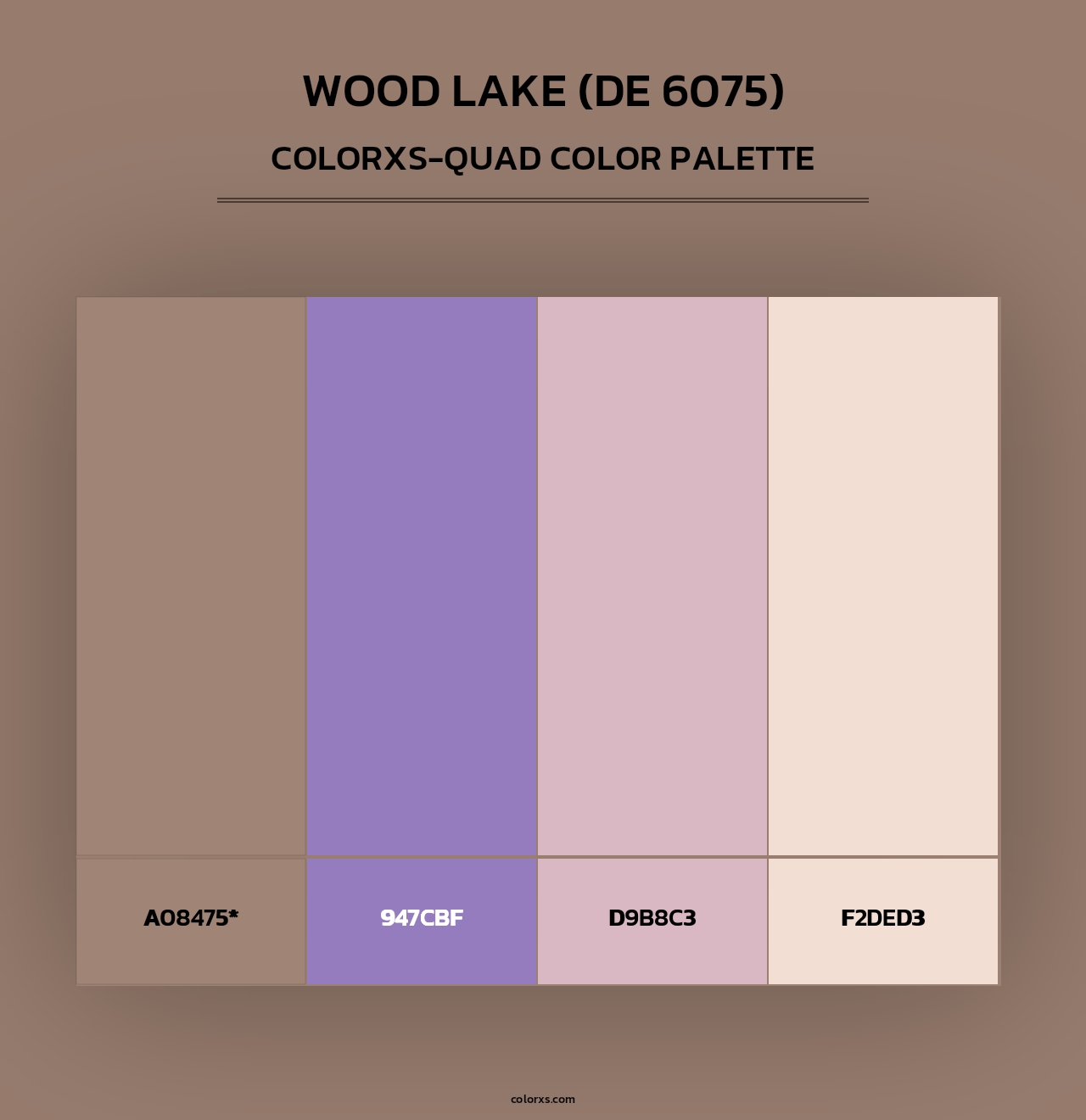 Wood Lake (DE 6075) - Colorxs Quad Palette