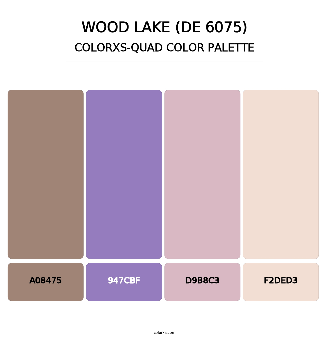 Wood Lake (DE 6075) - Colorxs Quad Palette