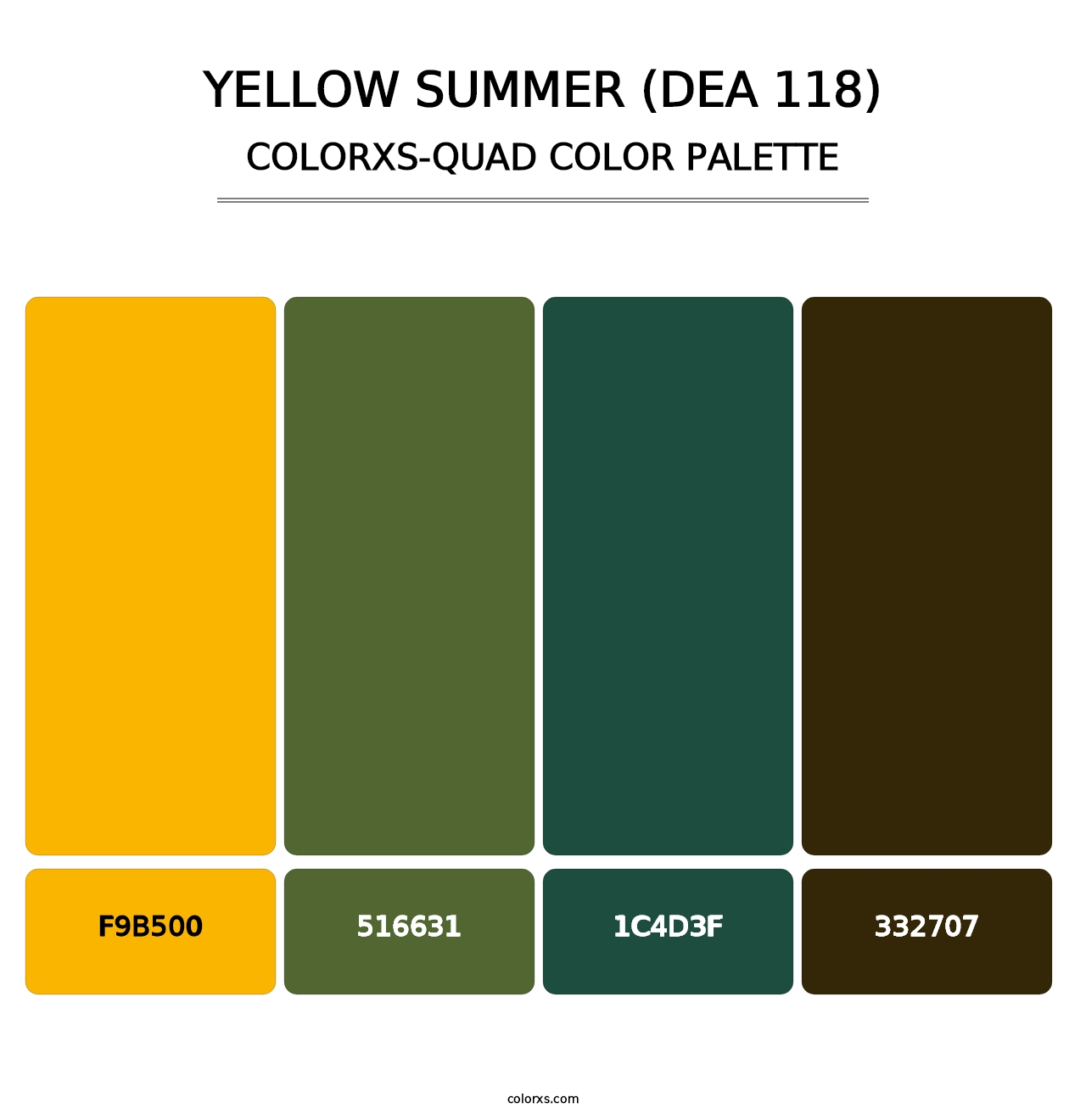 Yellow Summer (DEA 118) - Colorxs Quad Palette