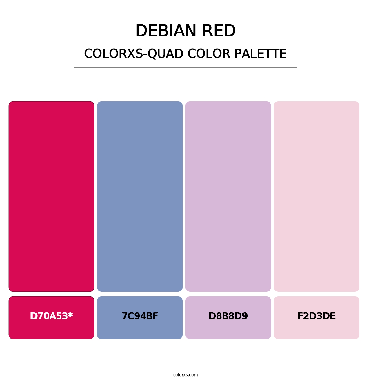 Debian red - Colorxs Quad Palette