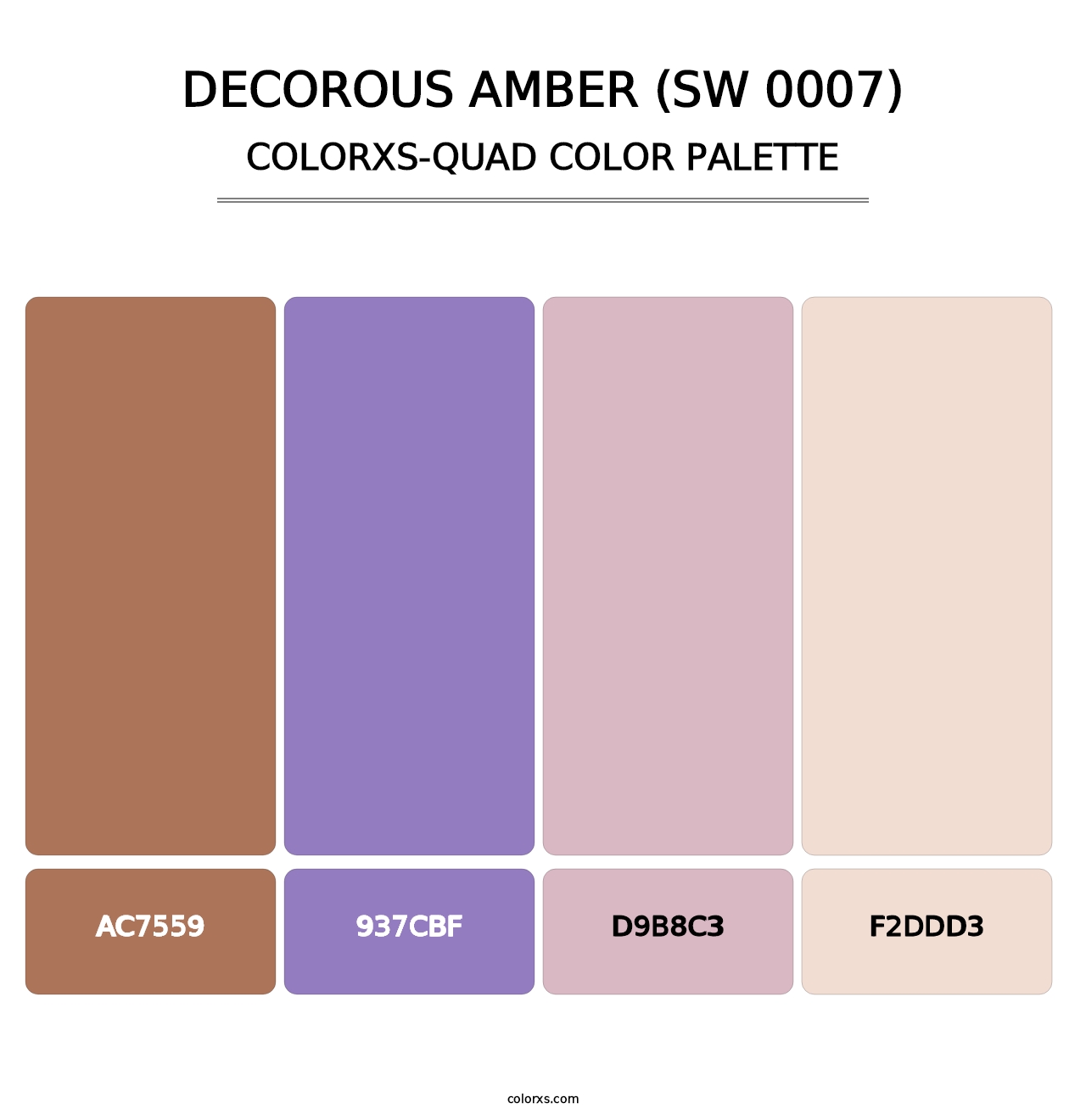 Decorous Amber (SW 0007) - Colorxs Quad Palette
