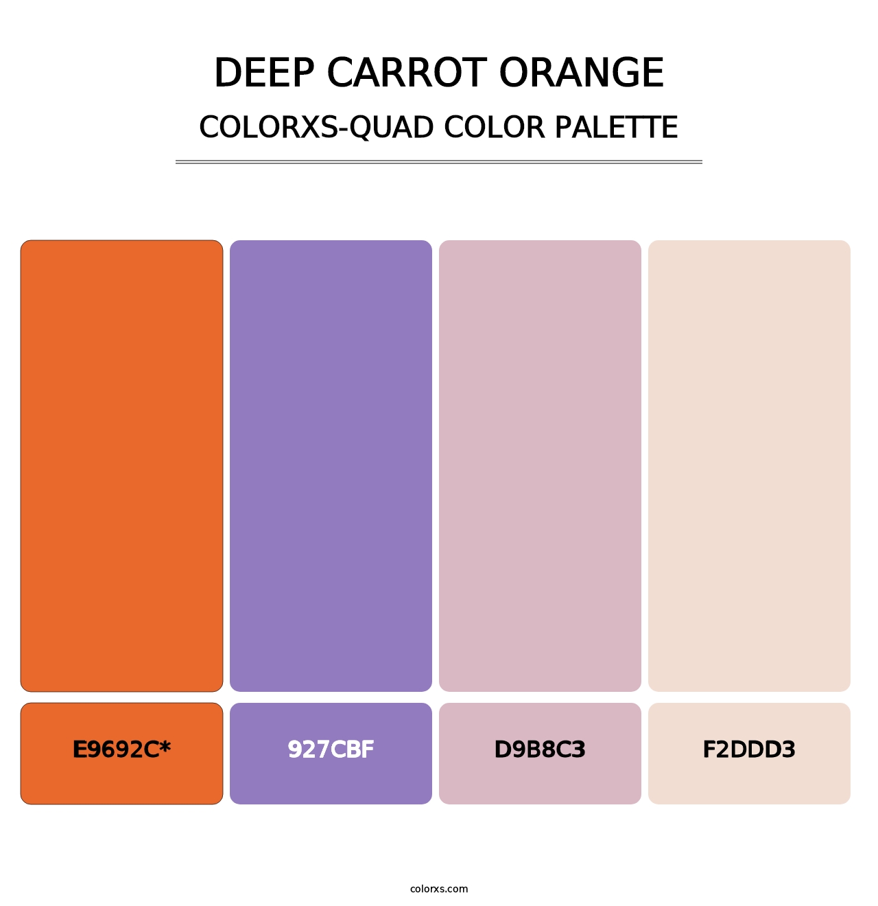 Deep Carrot Orange - Colorxs Quad Palette
