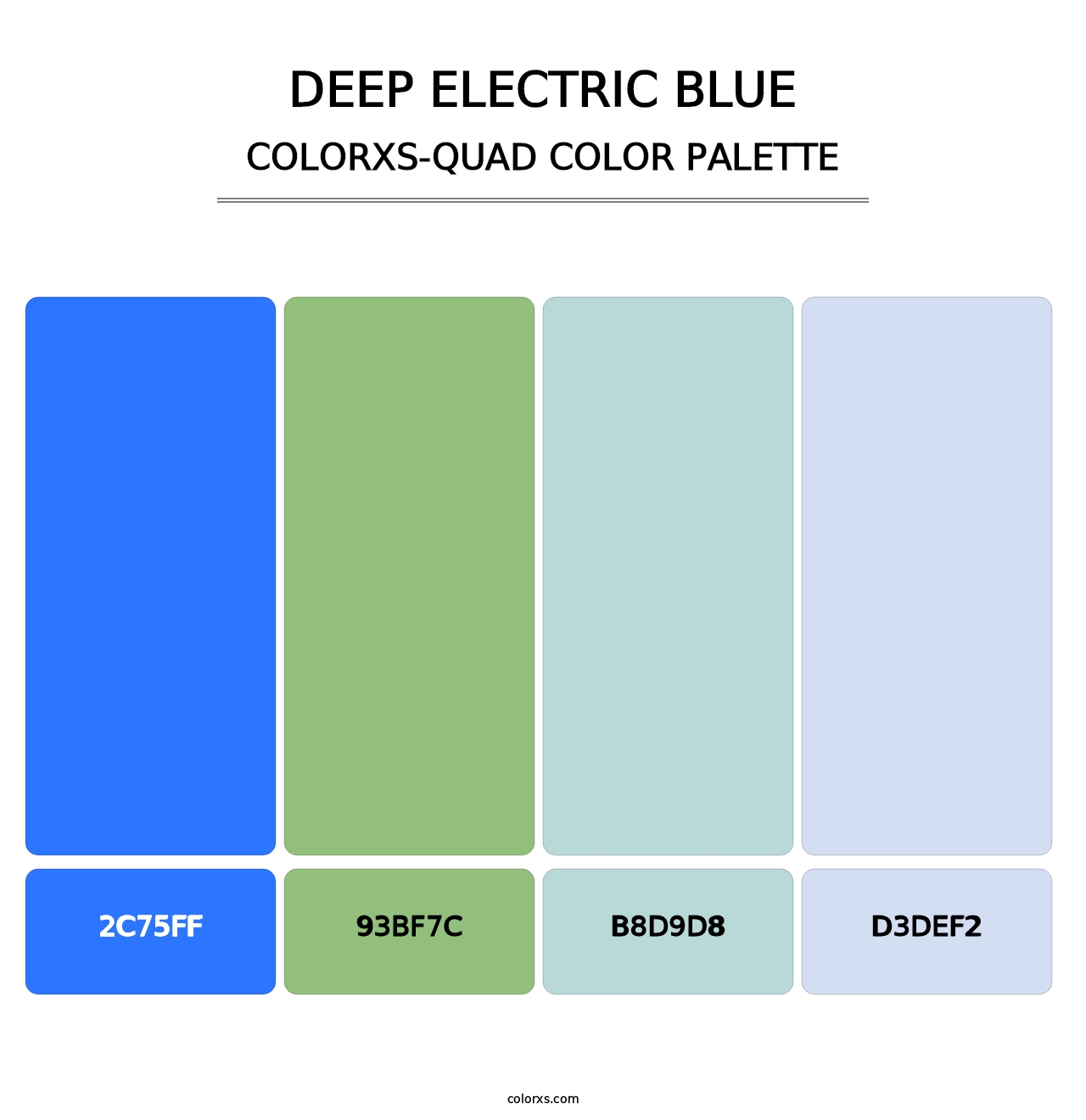 Deep Electric Blue - Colorxs Quad Palette