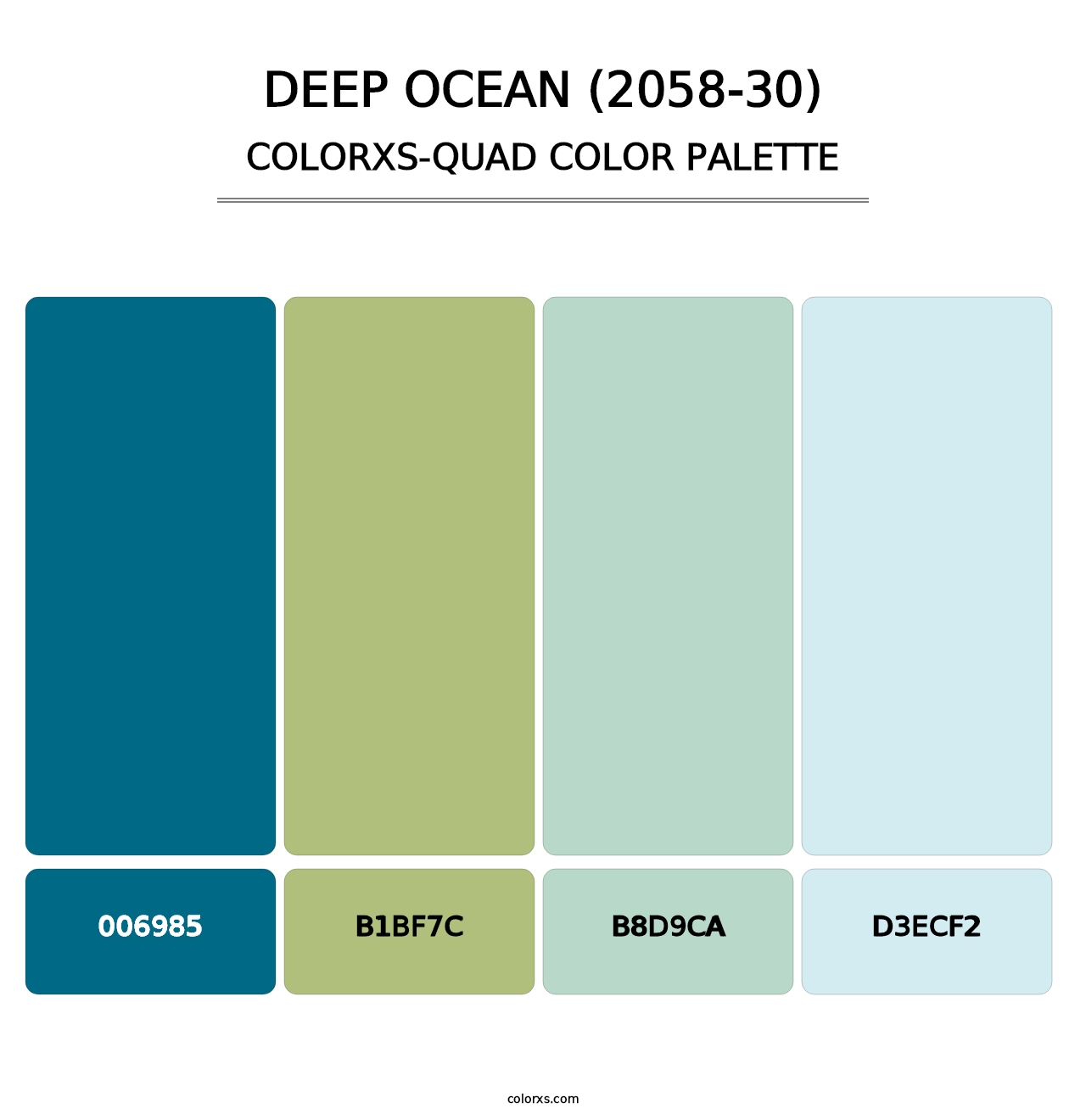Deep Ocean (2058-30) - Colorxs Quad Palette
