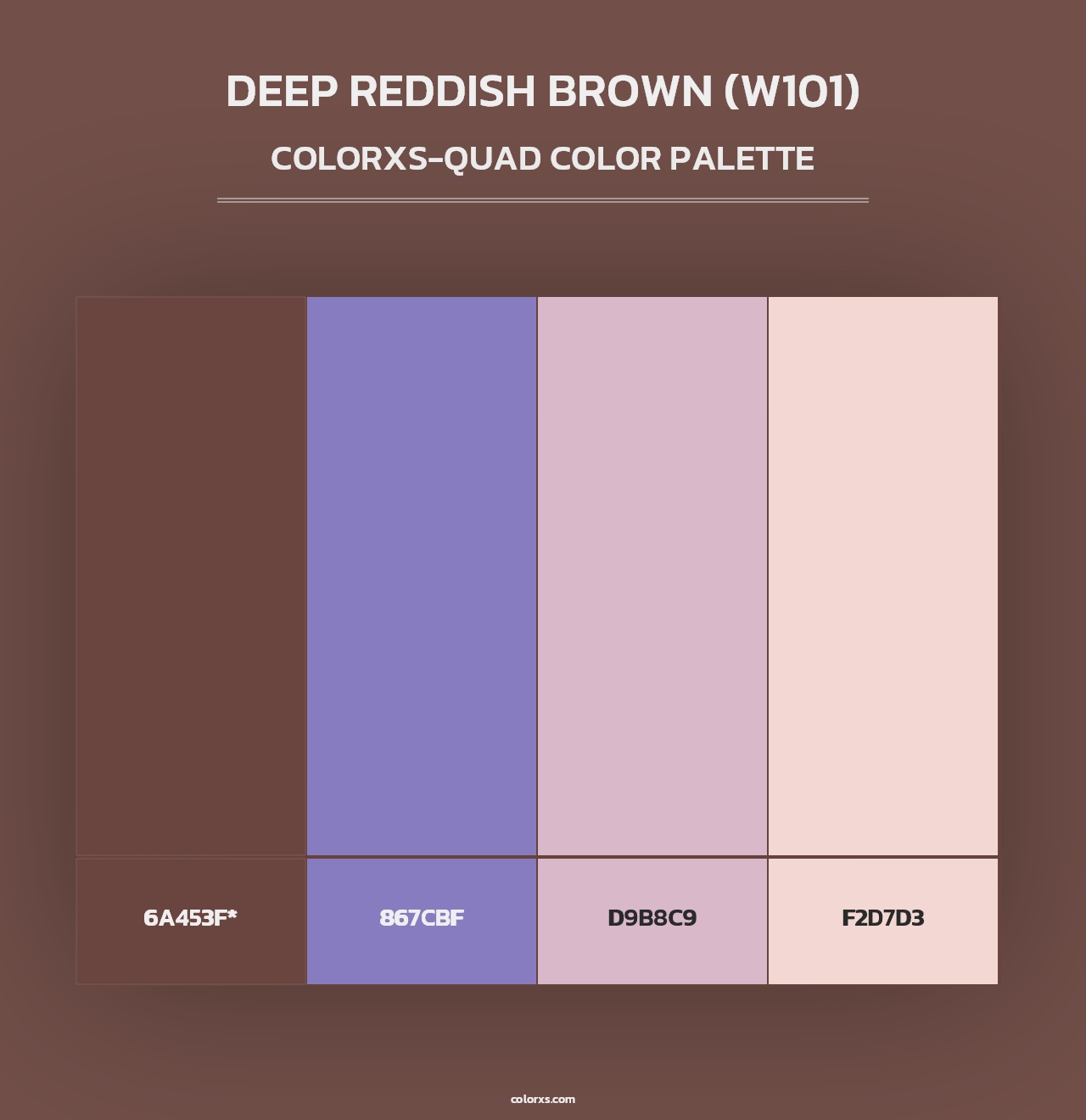 Deep Reddish Brown (W101) - Colorxs Quad Palette