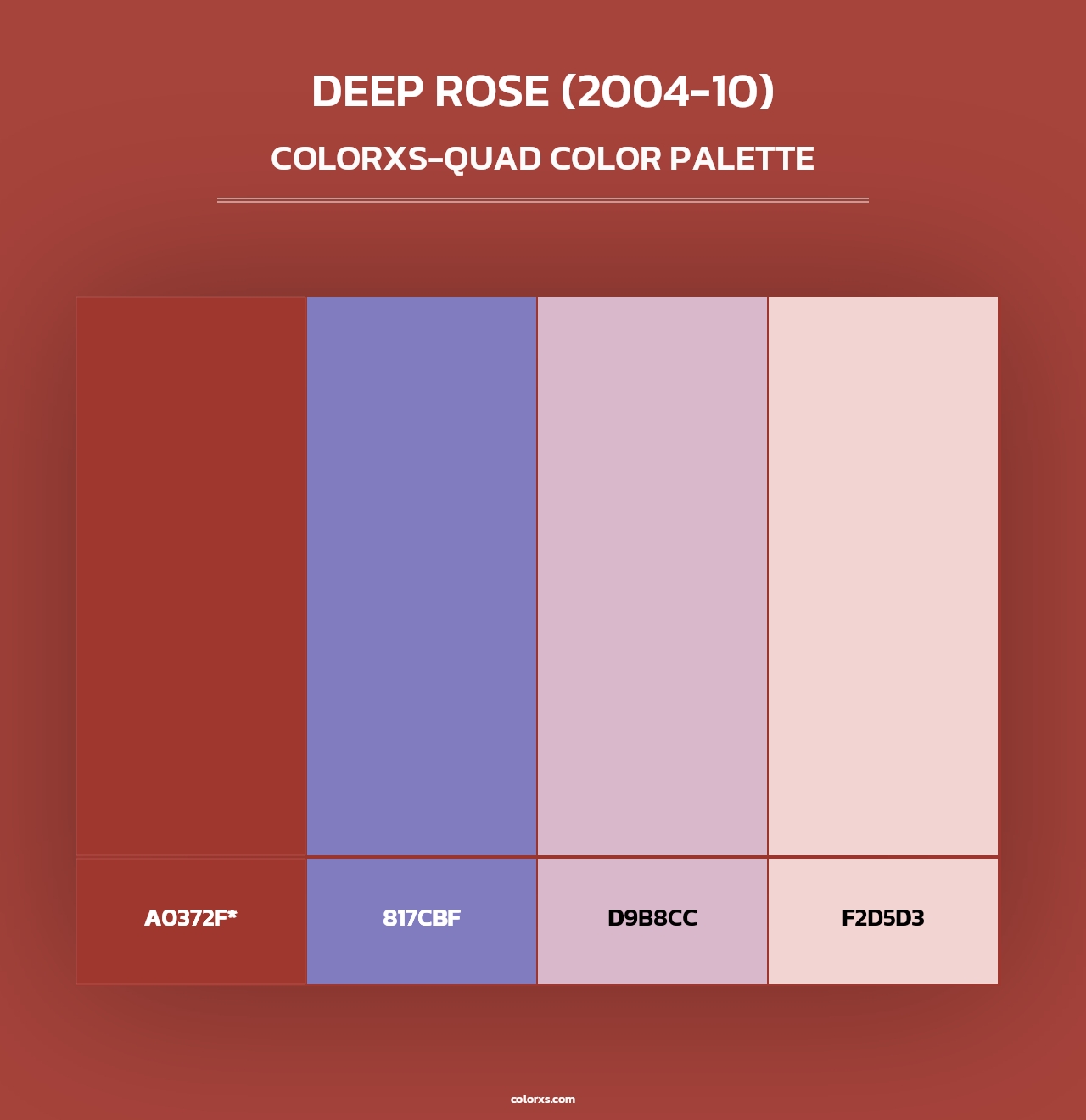 Deep Rose (2004-10) - Colorxs Quad Palette