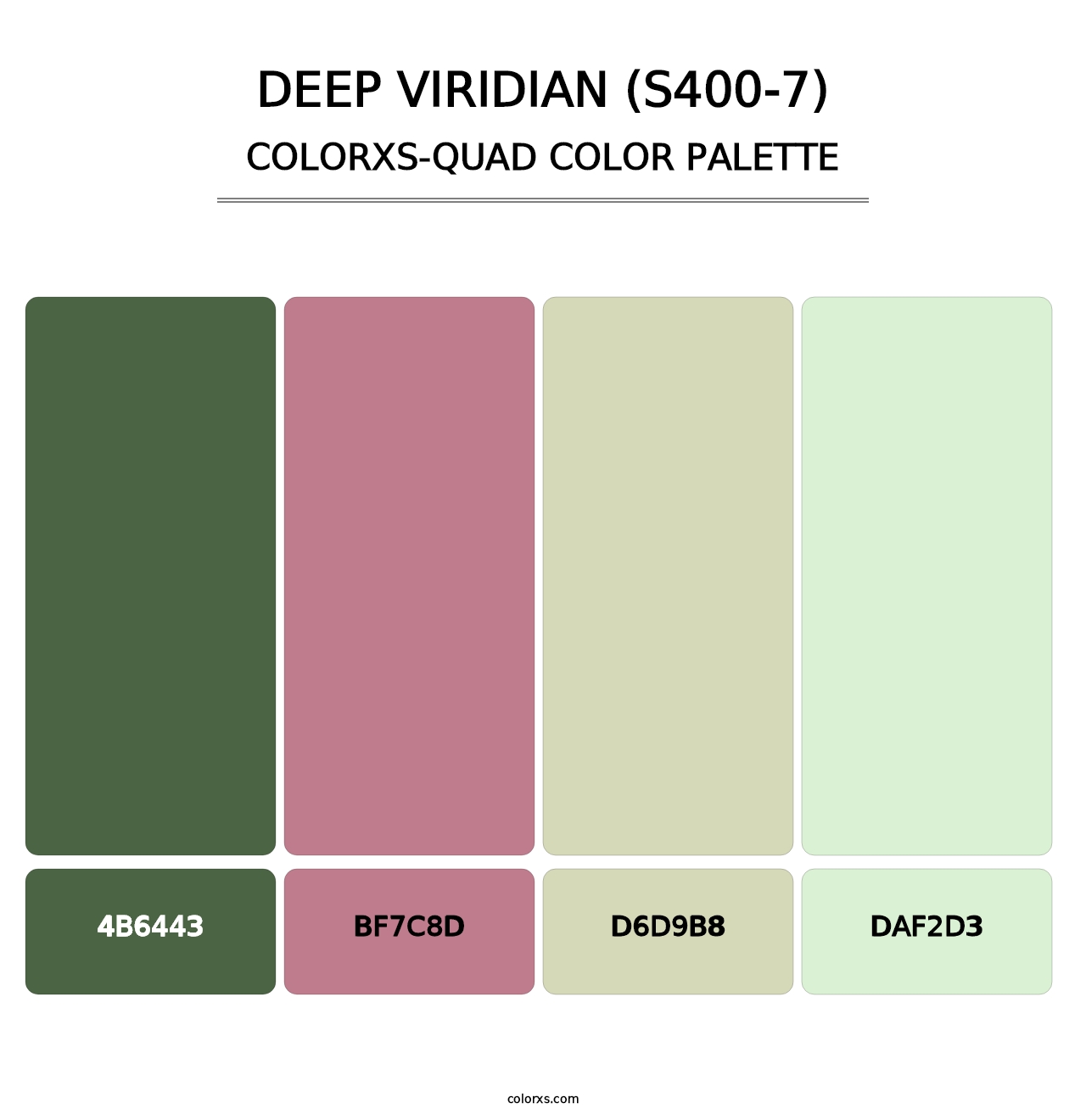 Deep Viridian (S400-7) - Colorxs Quad Palette
