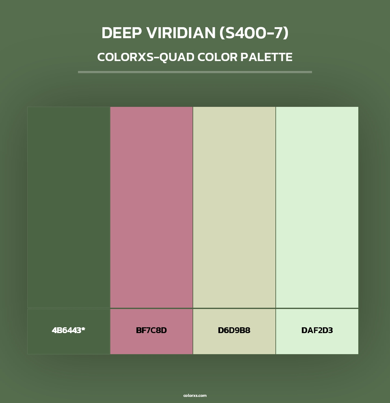 Deep Viridian (S400-7) - Colorxs Quad Palette