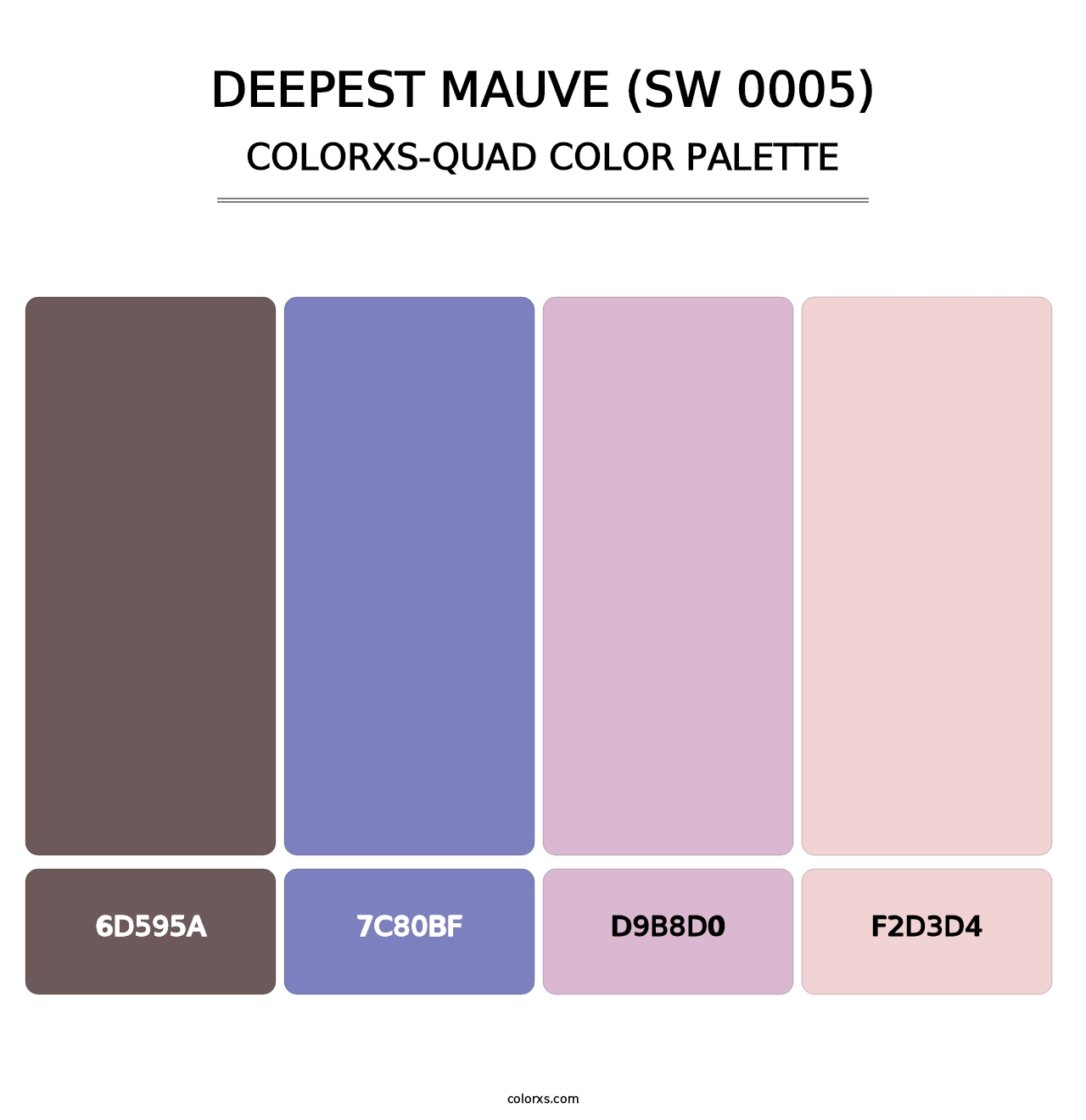 Deepest Mauve (SW 0005) - Colorxs Quad Palette