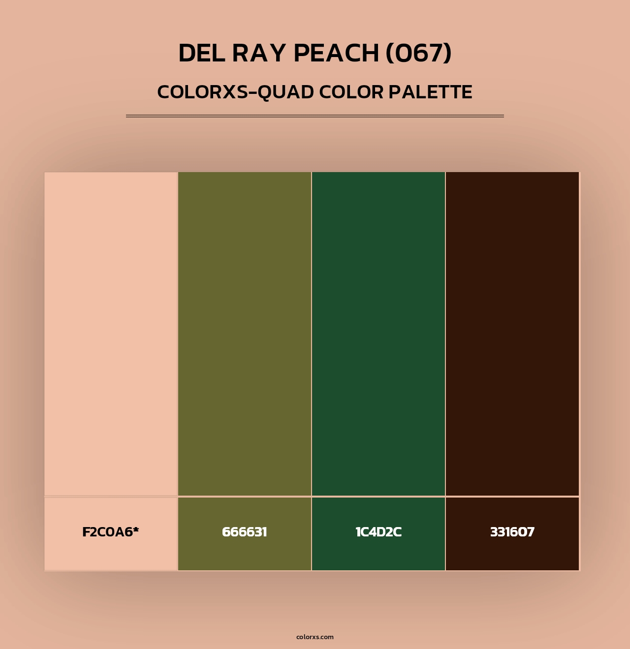 Del Ray Peach (067) - Colorxs Quad Palette