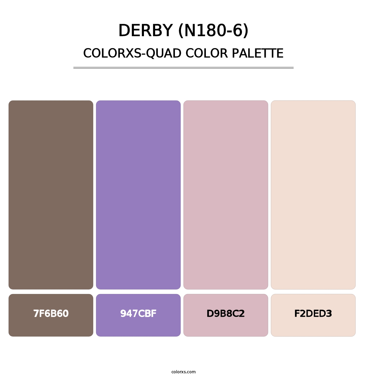 Derby (N180-6) - Colorxs Quad Palette
