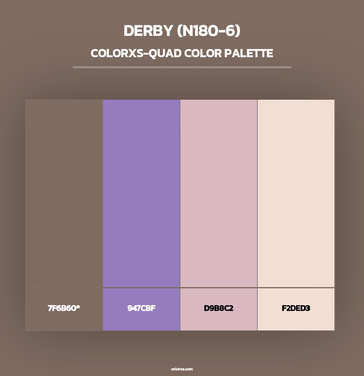 Derby (N180-6) - Colorxs Quad Palette