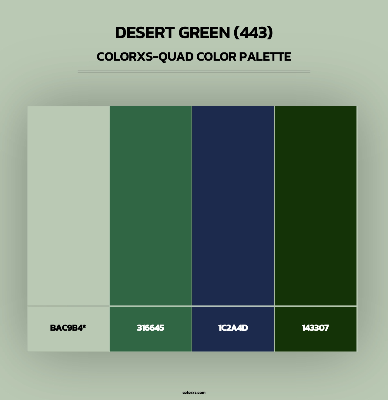 Desert Green (443) - Colorxs Quad Palette