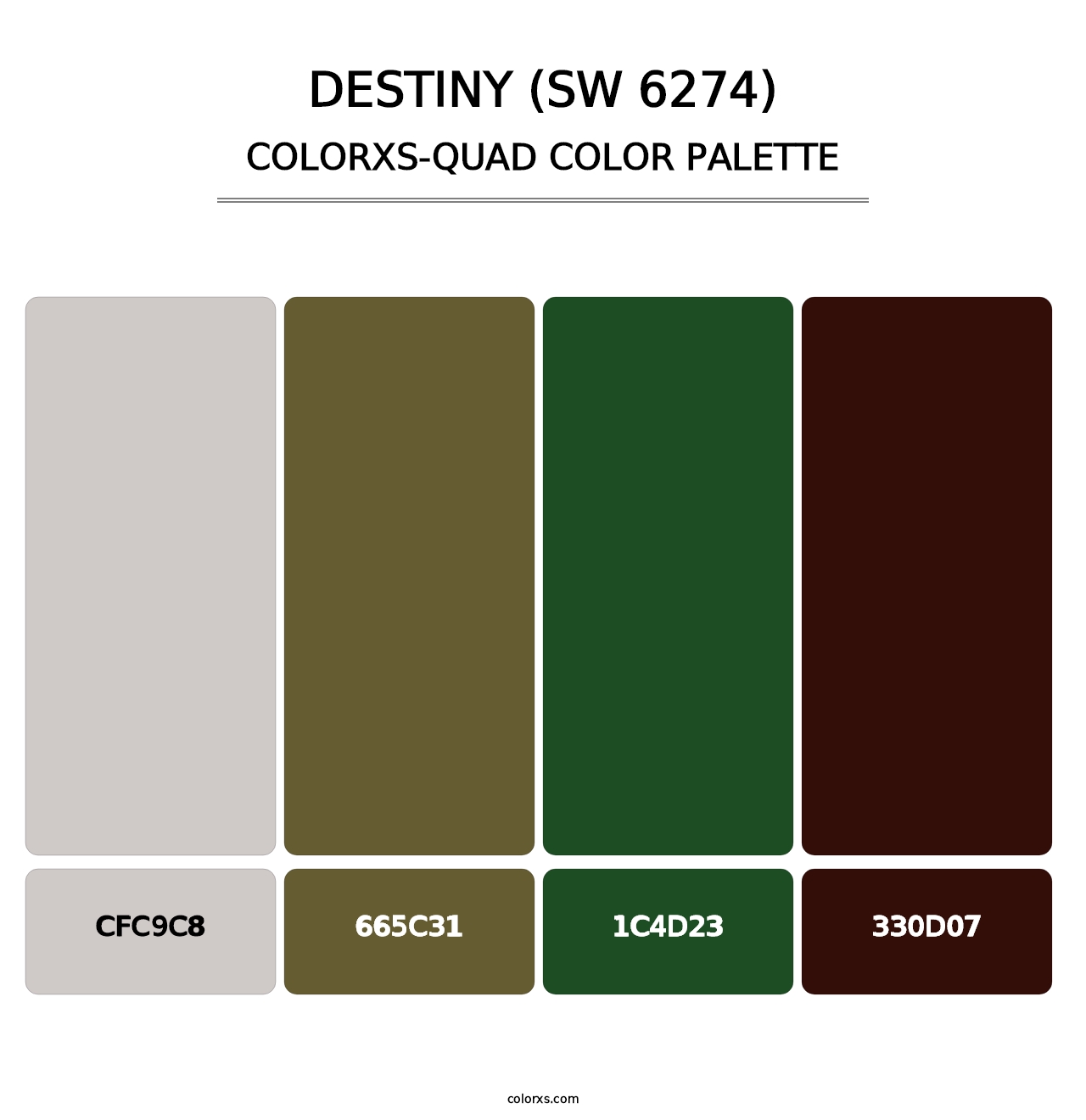 Destiny (SW 6274) - Colorxs Quad Palette