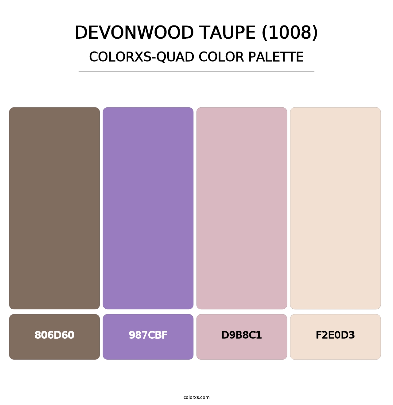Devonwood Taupe (1008) - Colorxs Quad Palette