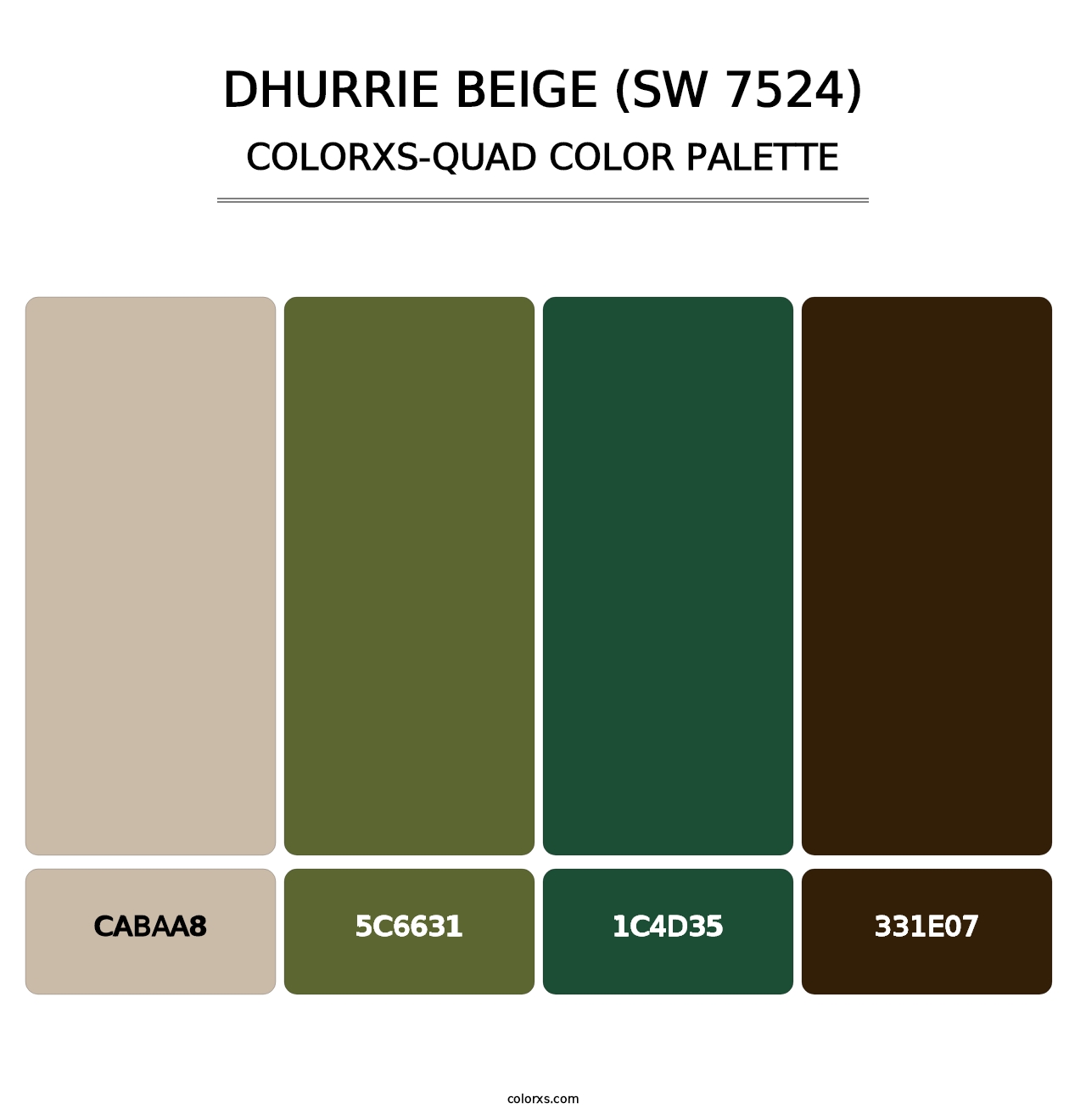 Dhurrie Beige (SW 7524) - Colorxs Quad Palette