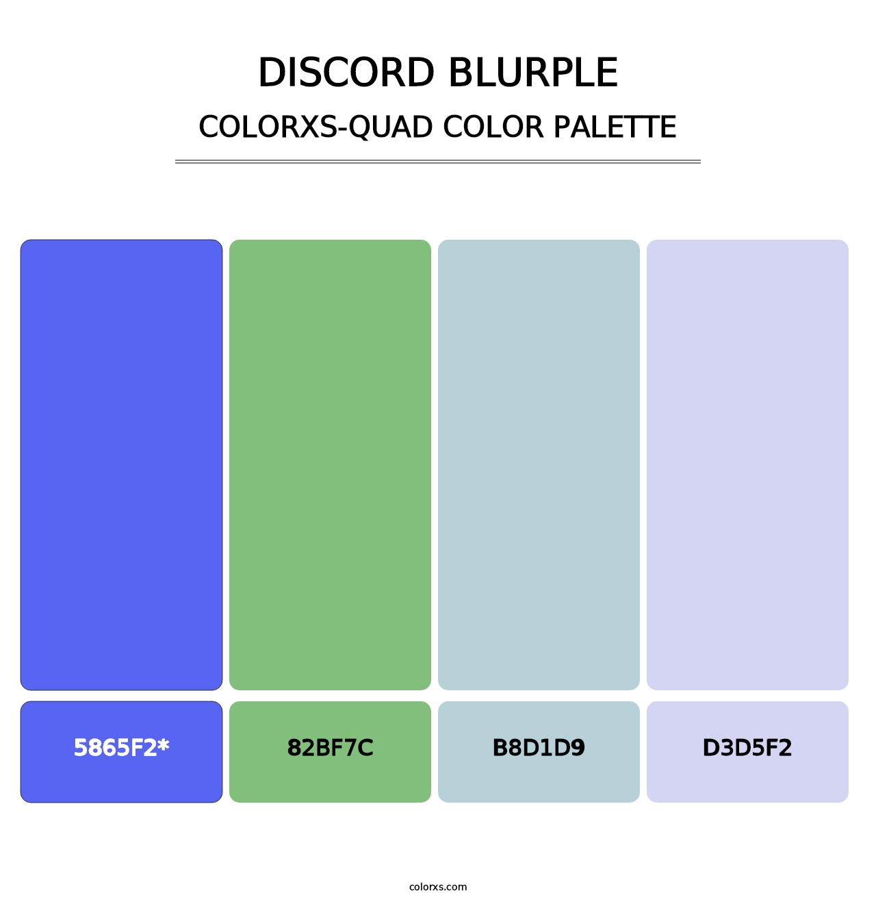 Discord Blurple - Colorxs Quad Palette