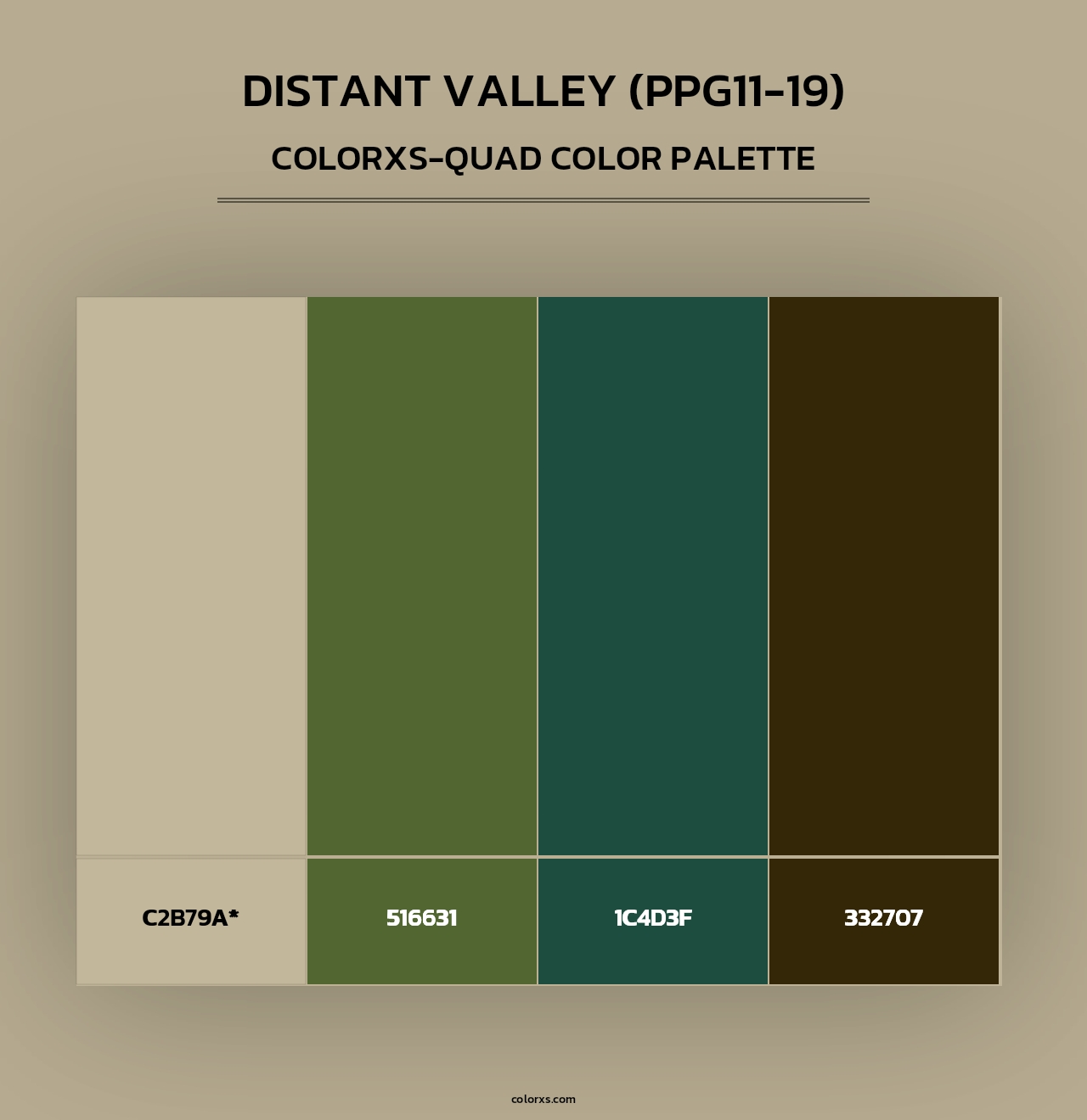 Distant Valley (PPG11-19) - Colorxs Quad Palette