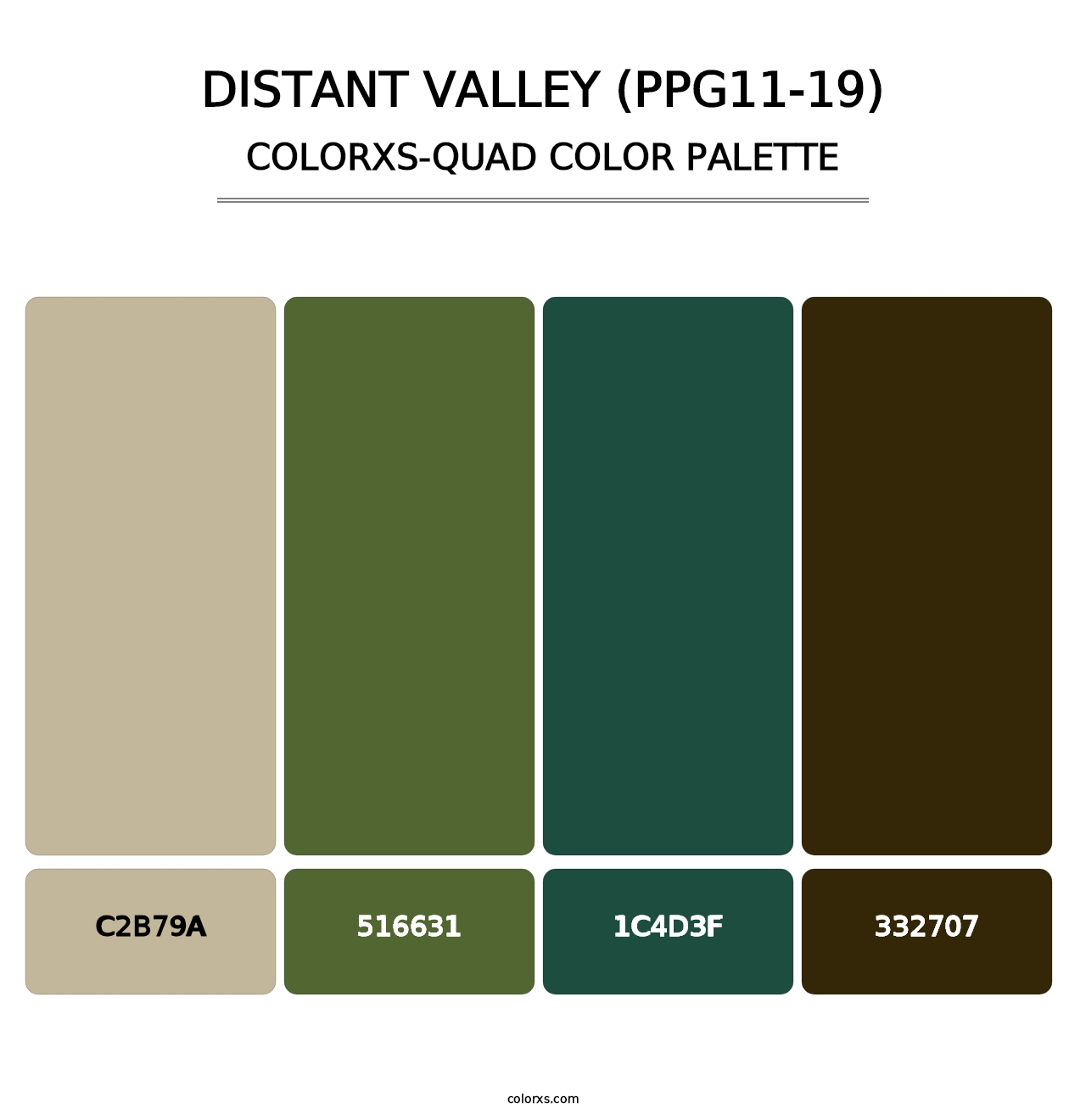 Distant Valley (PPG11-19) - Colorxs Quad Palette