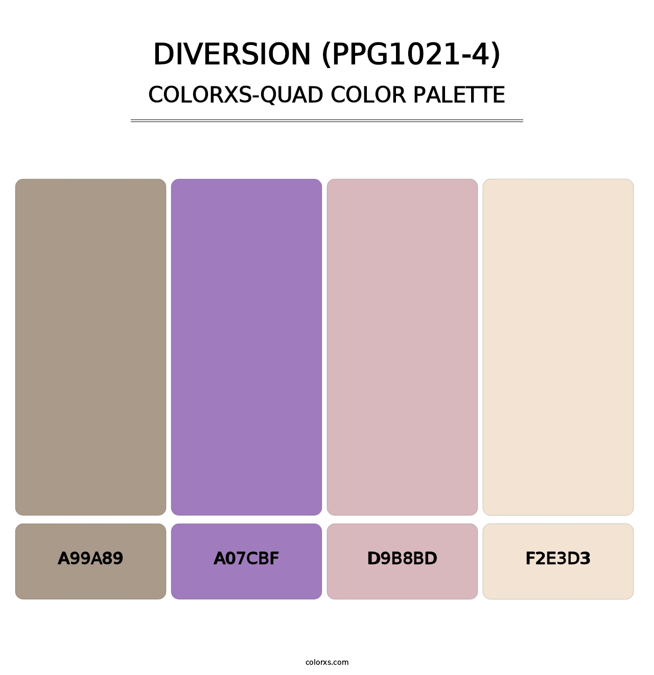 Diversion (PPG1021-4) - Colorxs Quad Palette