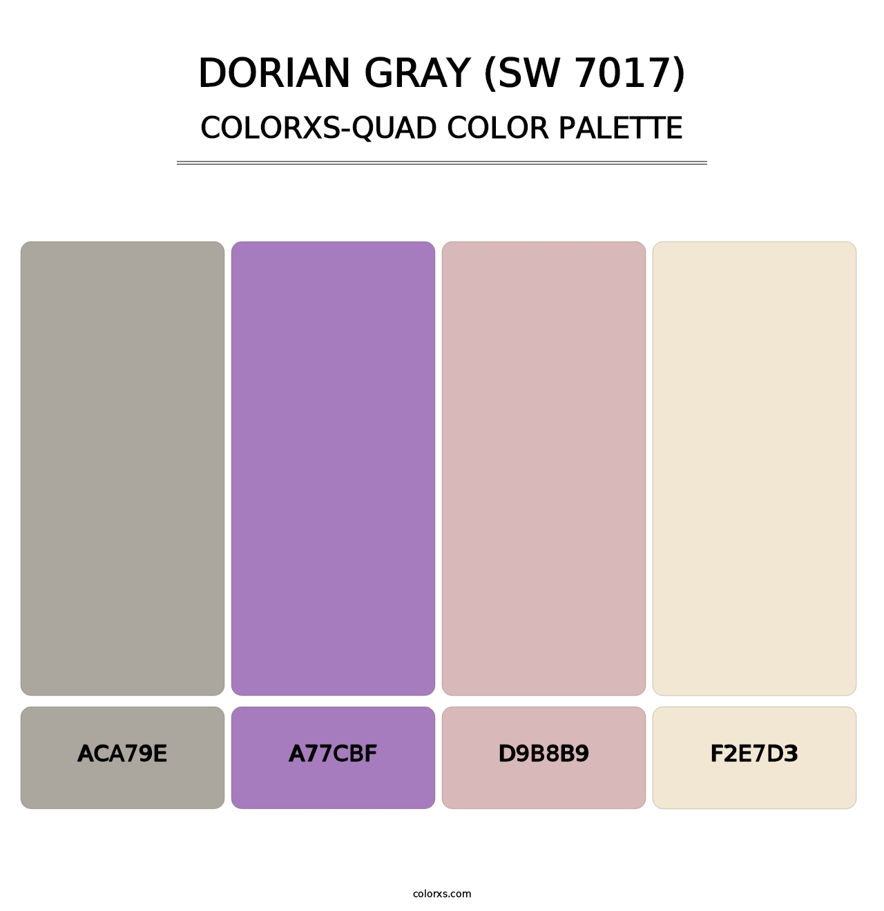 Dorian Gray (SW 7017) - Colorxs Quad Palette