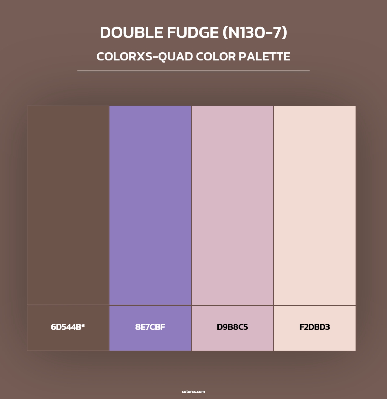 Double Fudge (N130-7) - Colorxs Quad Palette
