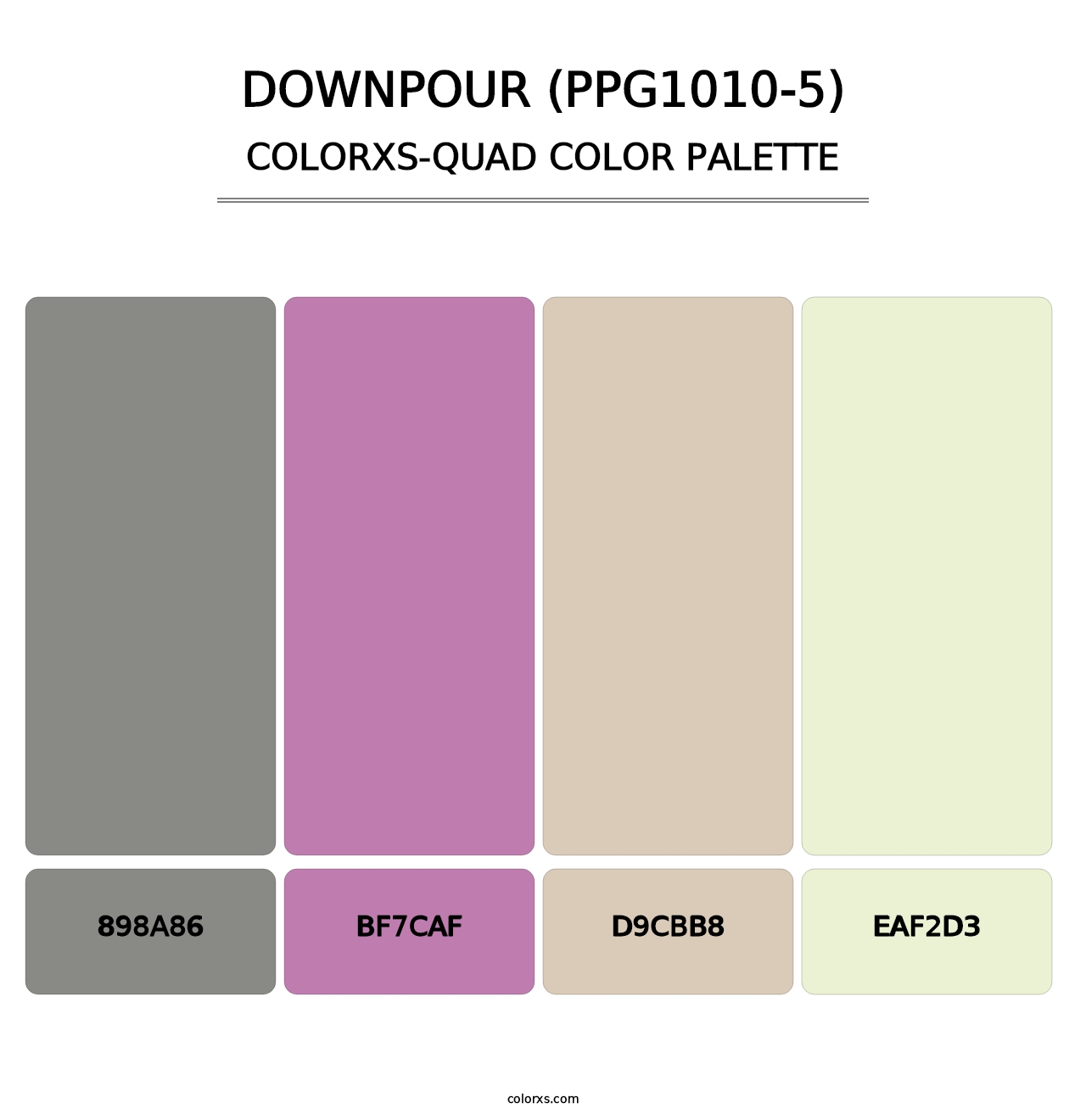 Downpour (PPG1010-5) - Colorxs Quad Palette