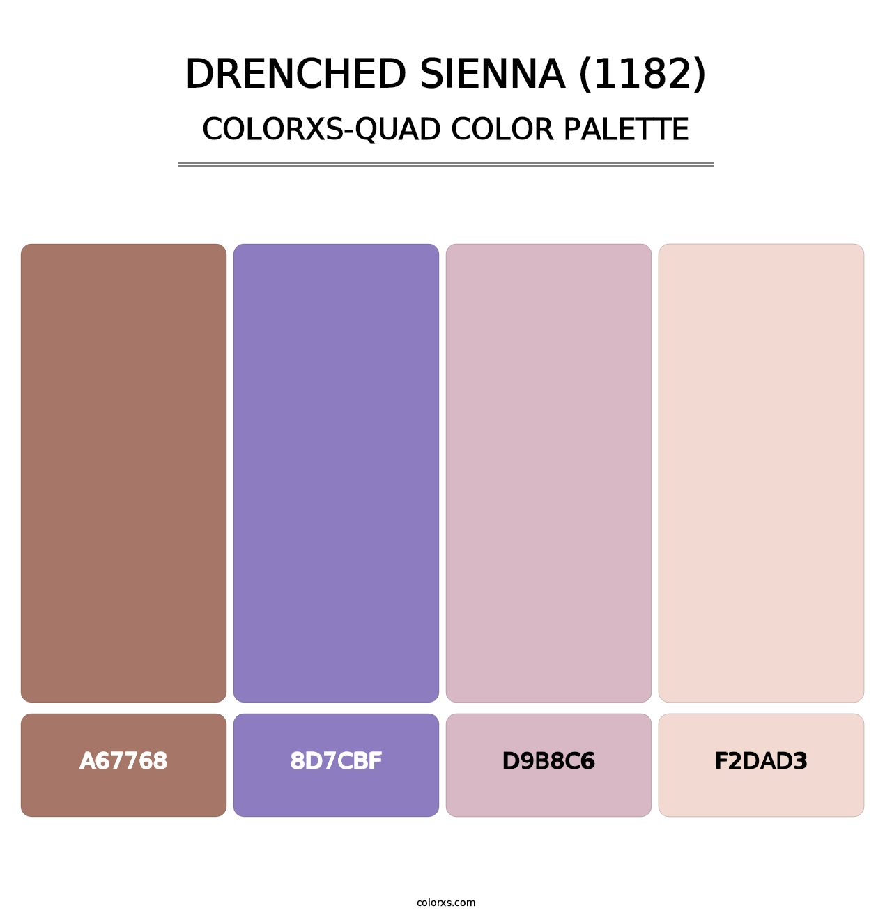 Drenched Sienna (1182) - Colorxs Quad Palette