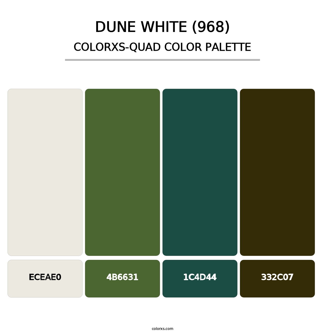 Dune White (968) - Colorxs Quad Palette