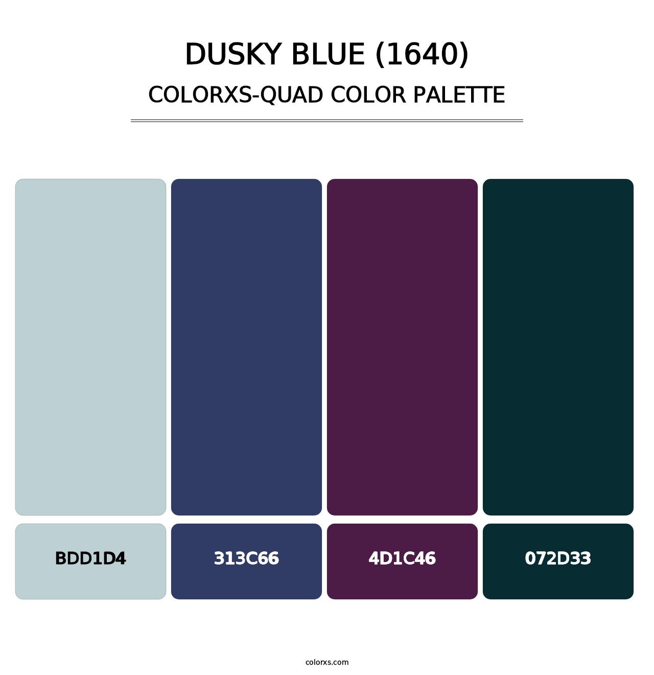 Dusky Blue (1640) - Colorxs Quad Palette