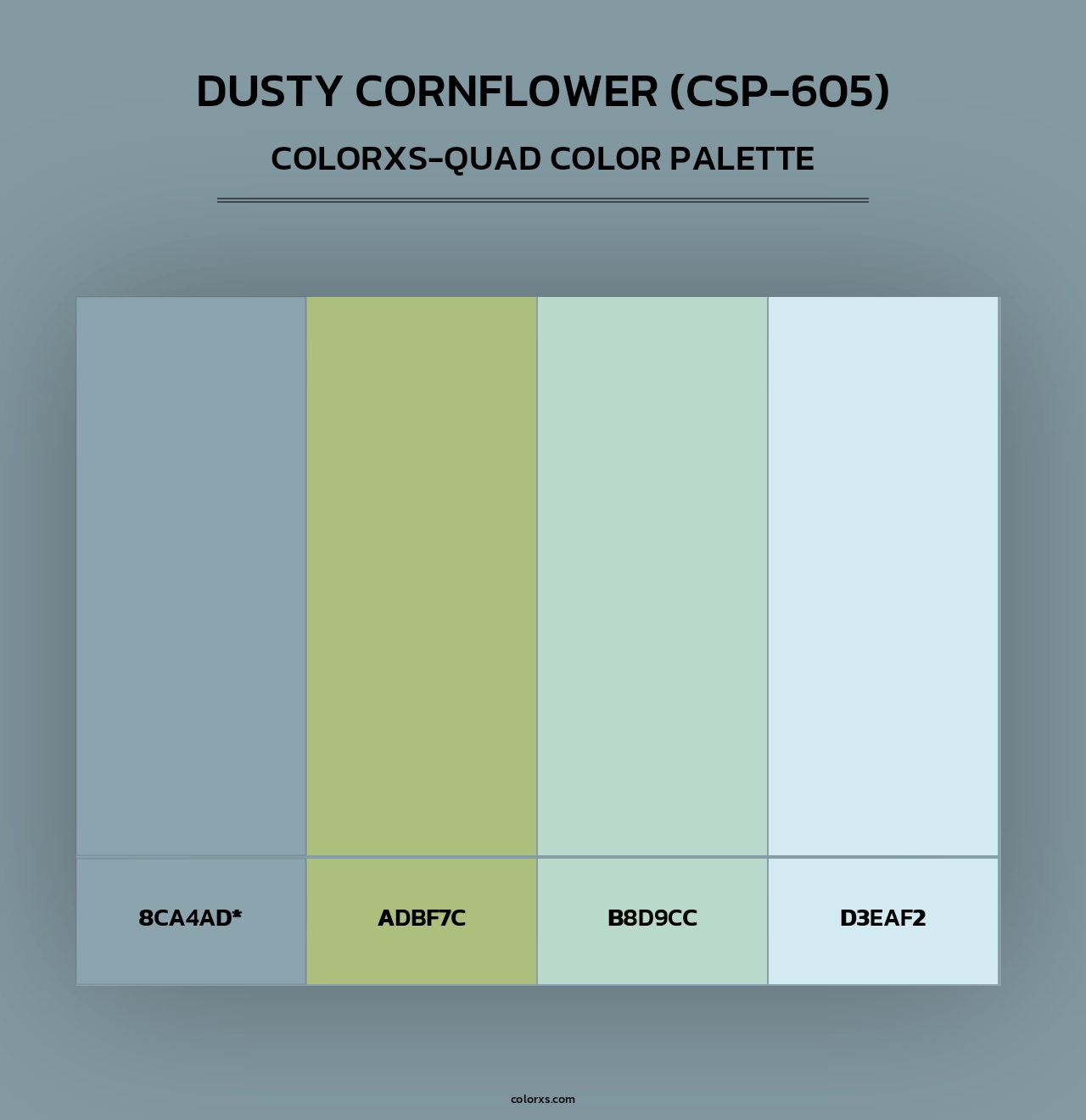 Dusty Cornflower (CSP-605) - Colorxs Quad Palette
