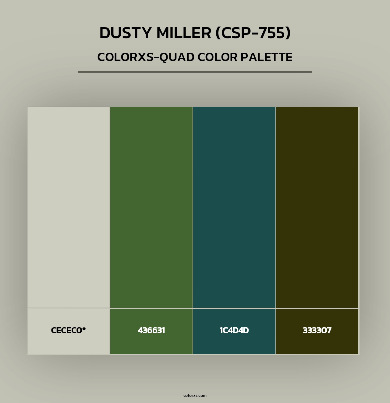 Dusty Miller (CSP-755) - Colorxs Quad Palette