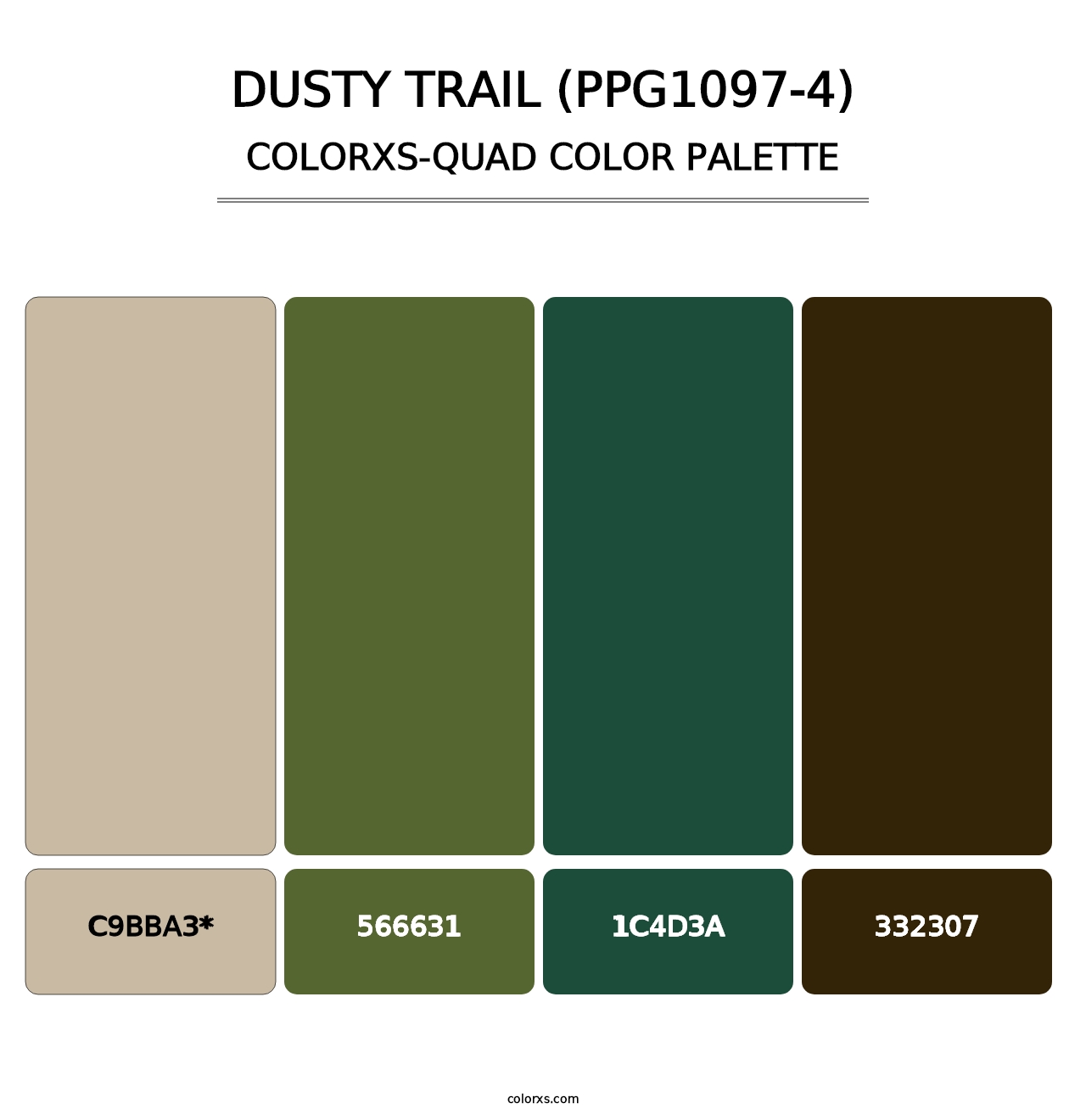 Dusty Trail (PPG1097-4) - Colorxs Quad Palette