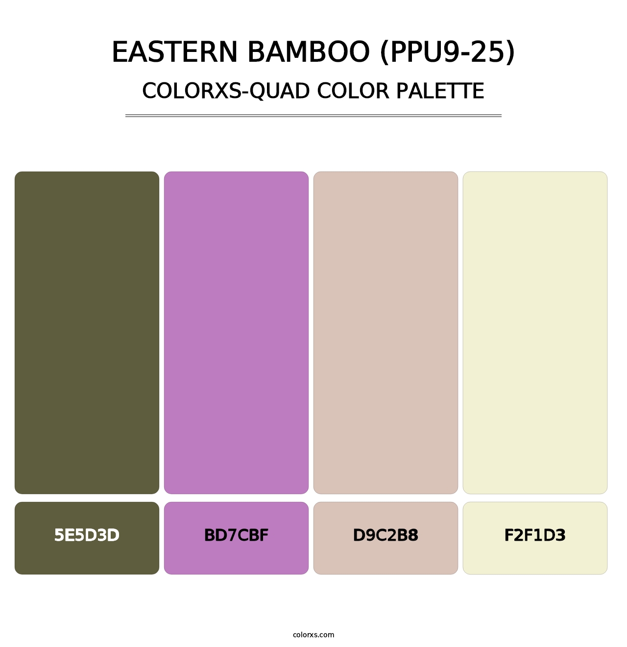 Eastern Bamboo (PPU9-25) - Colorxs Quad Palette
