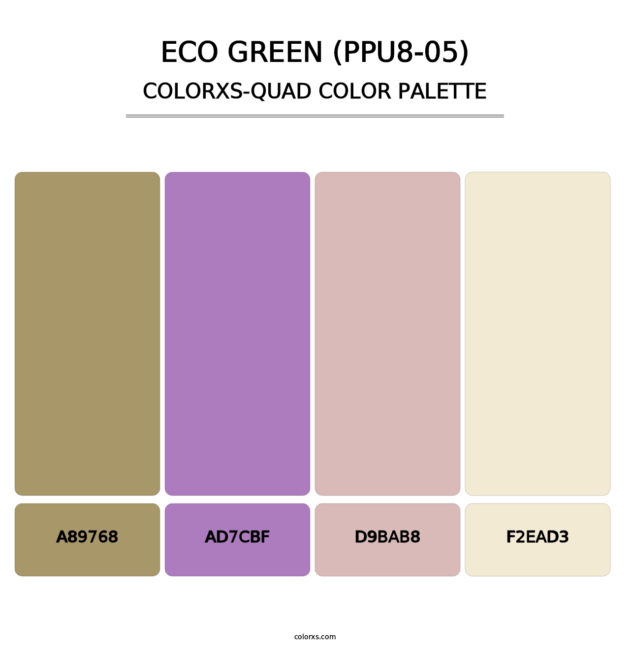 Eco Green (PPU8-05) - Colorxs Quad Palette
